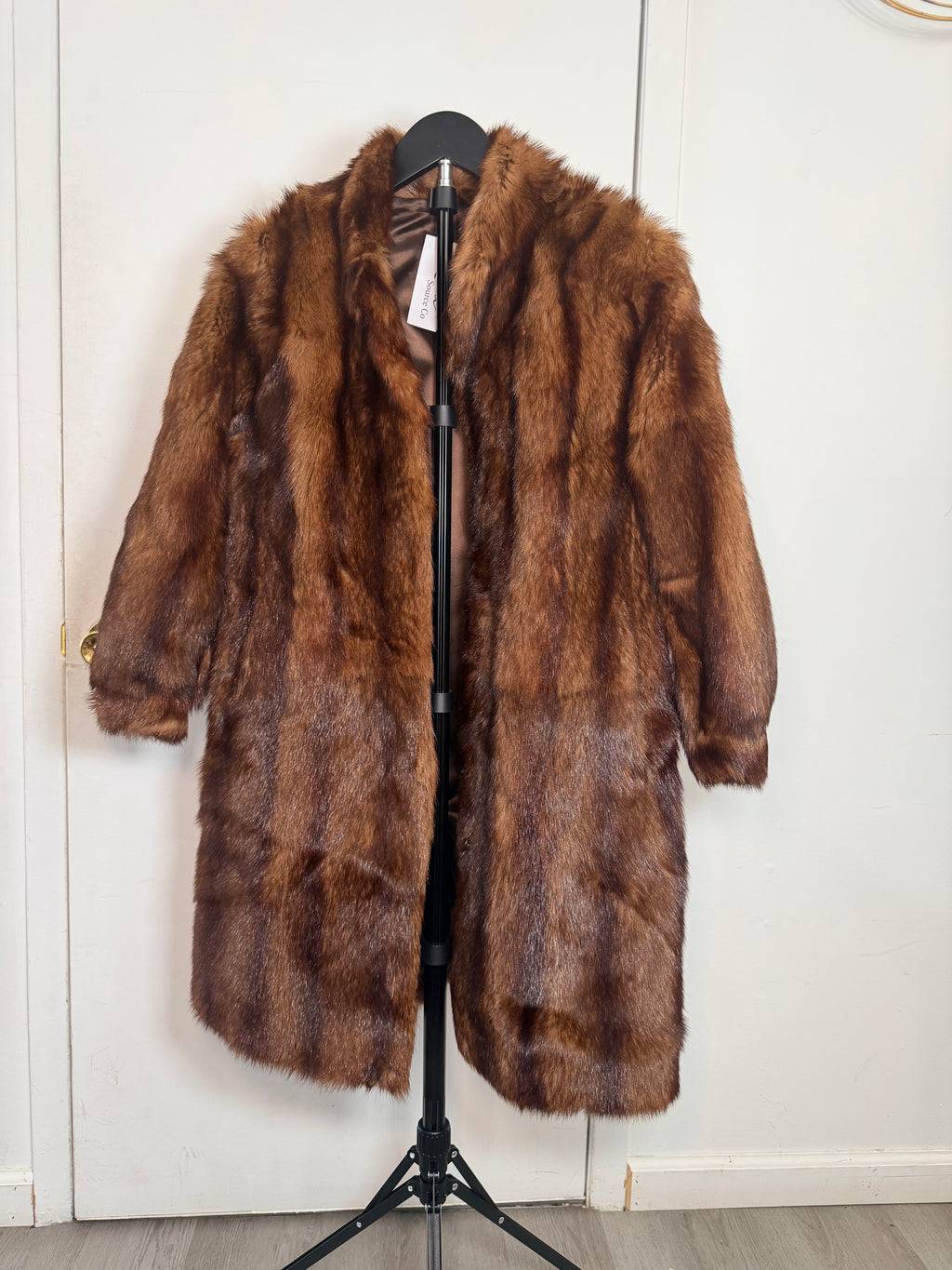 Vintage Brown Mink Fur Coat – Large 025