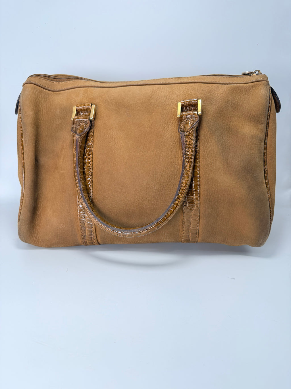 Fendi Suede Boston Bag