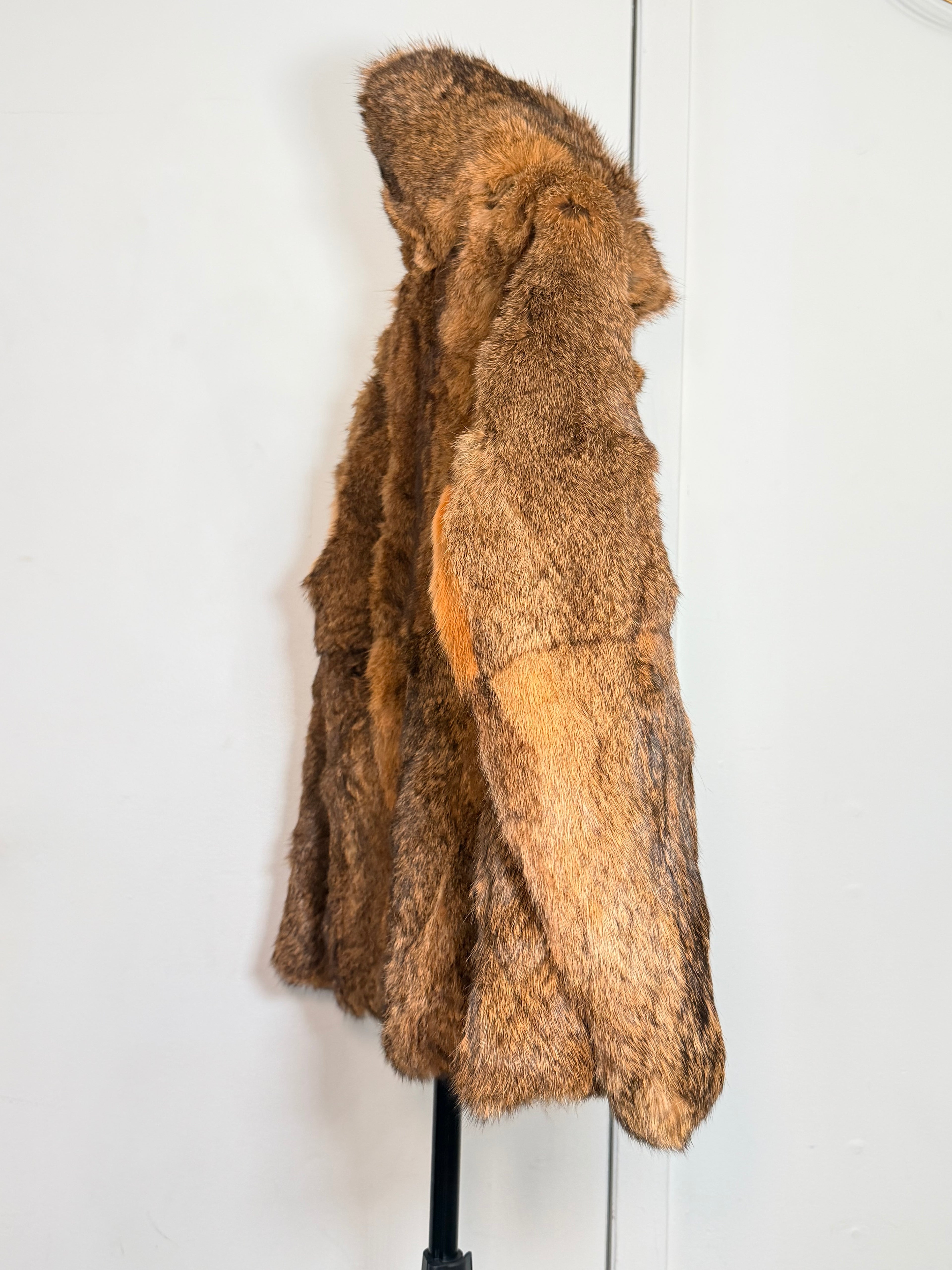 Vintage Natural Rabbit Fur Coat – Small 029