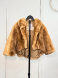 Vintage Honey Mink Fur Cape Jacket – Small 016
