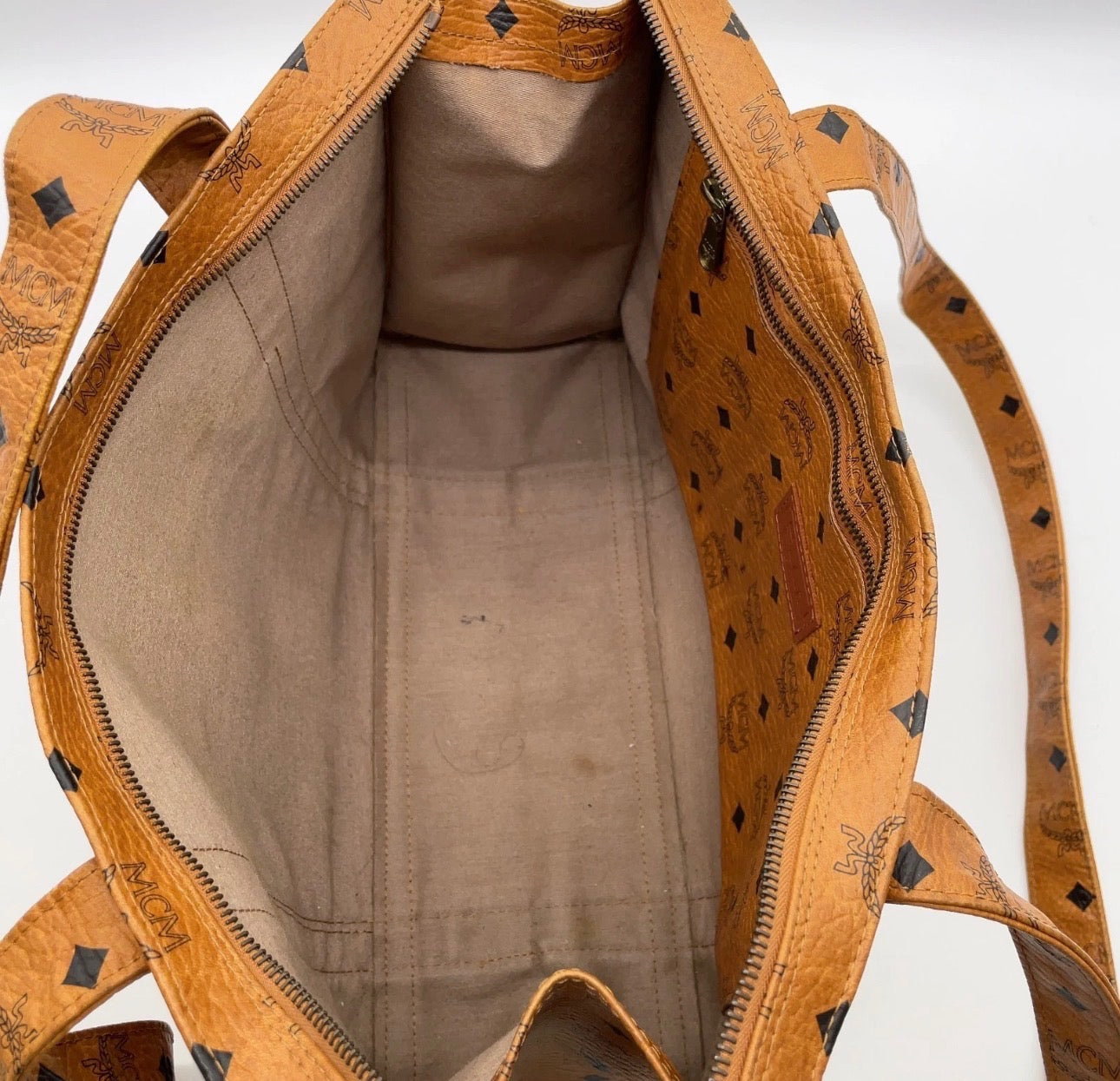 MCM Visetos Tote Bag – Cognac