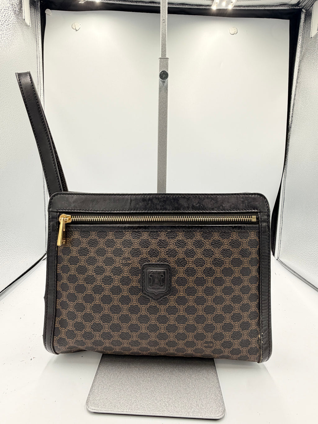 Celine Macadam Wristlet Clutch