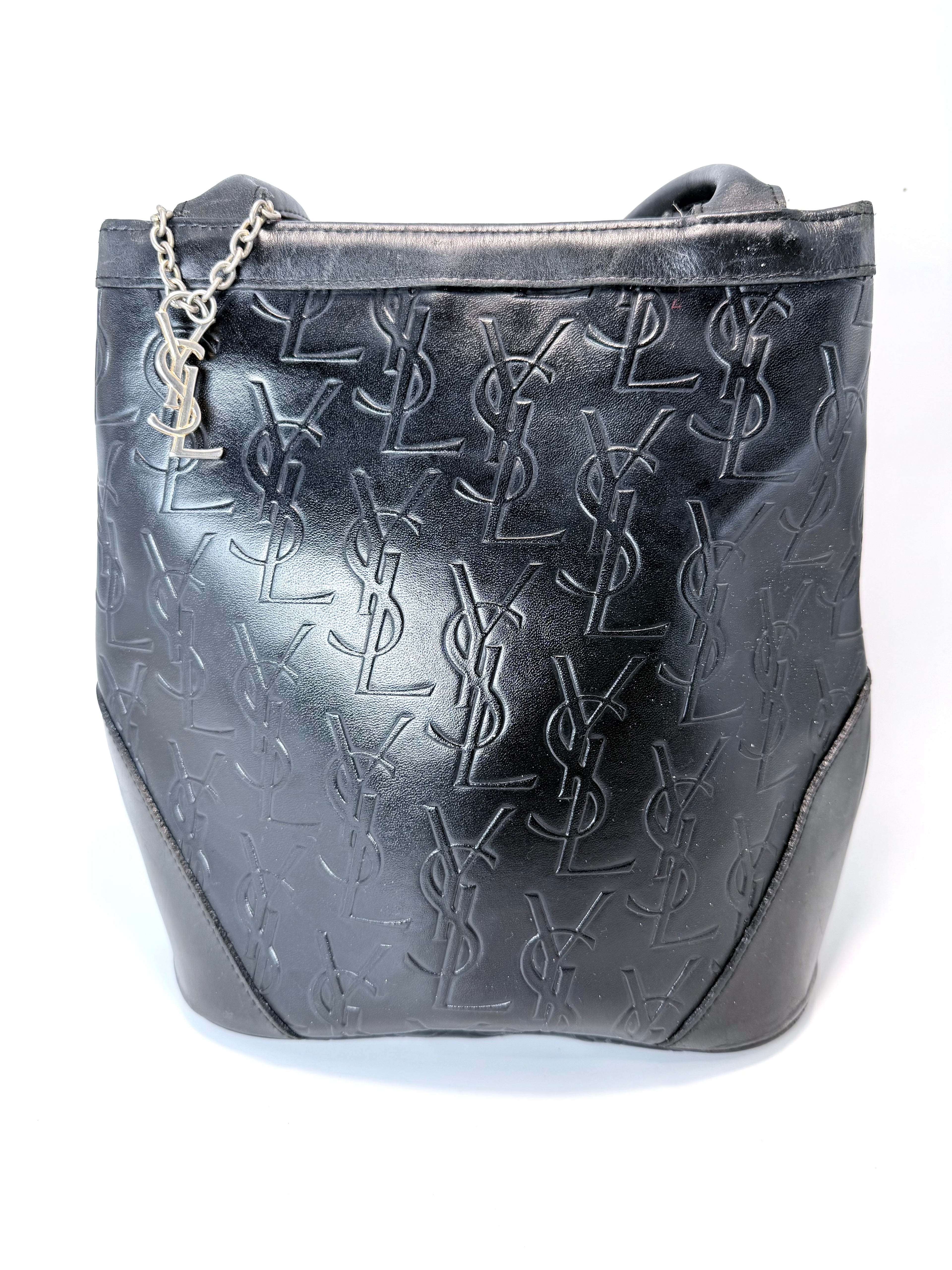 Yves Saint Laurent (YSL) Embossed Leather Shoulder Bag