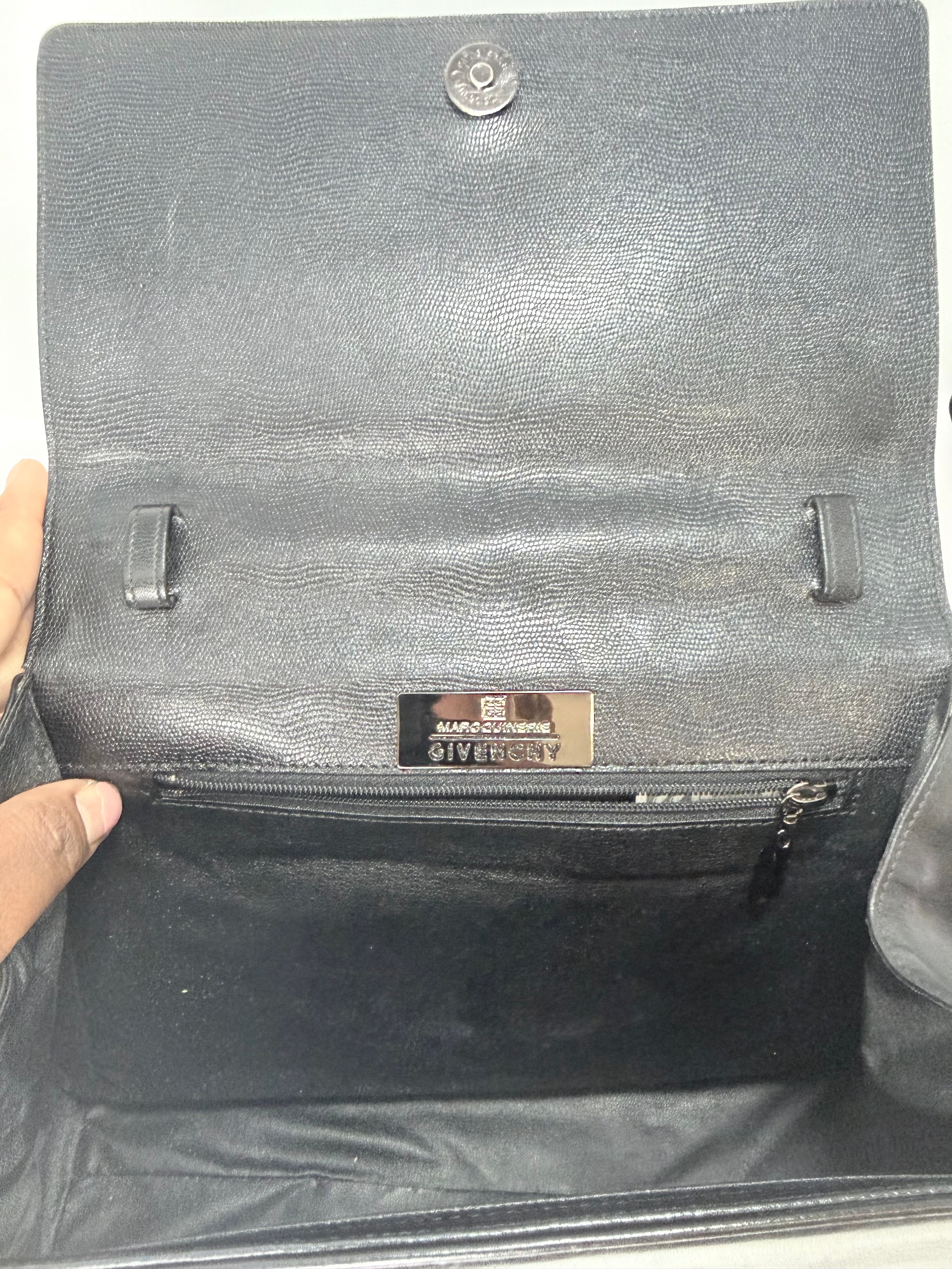 Rare Givenchy Lizard-Embossed Top Handle Bag