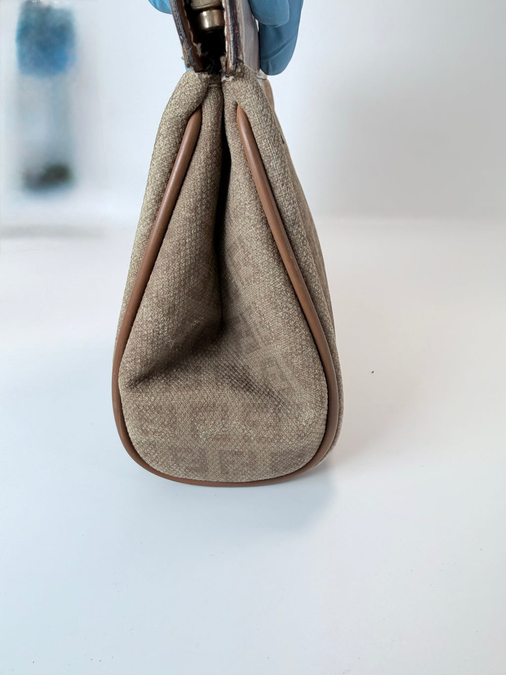 Fendi Zucca Canvas & Leather Envelope Clutch