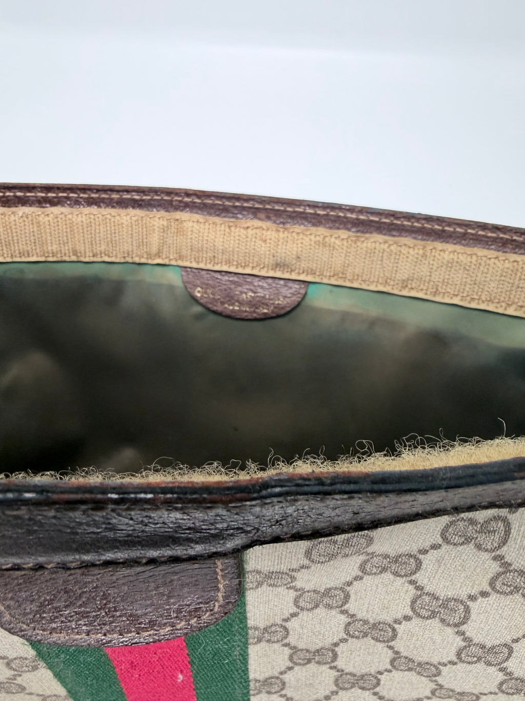 Vintage Gucci Sherry Line Clutch – PVC & Leather GG Pouch