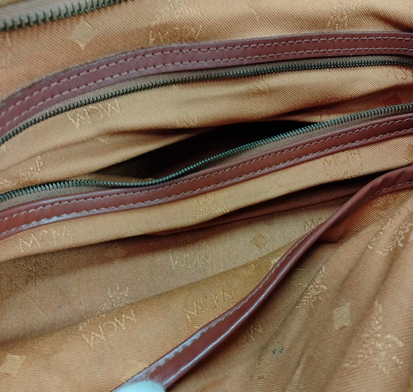 MCM Visetos Boston Bag – Cognac