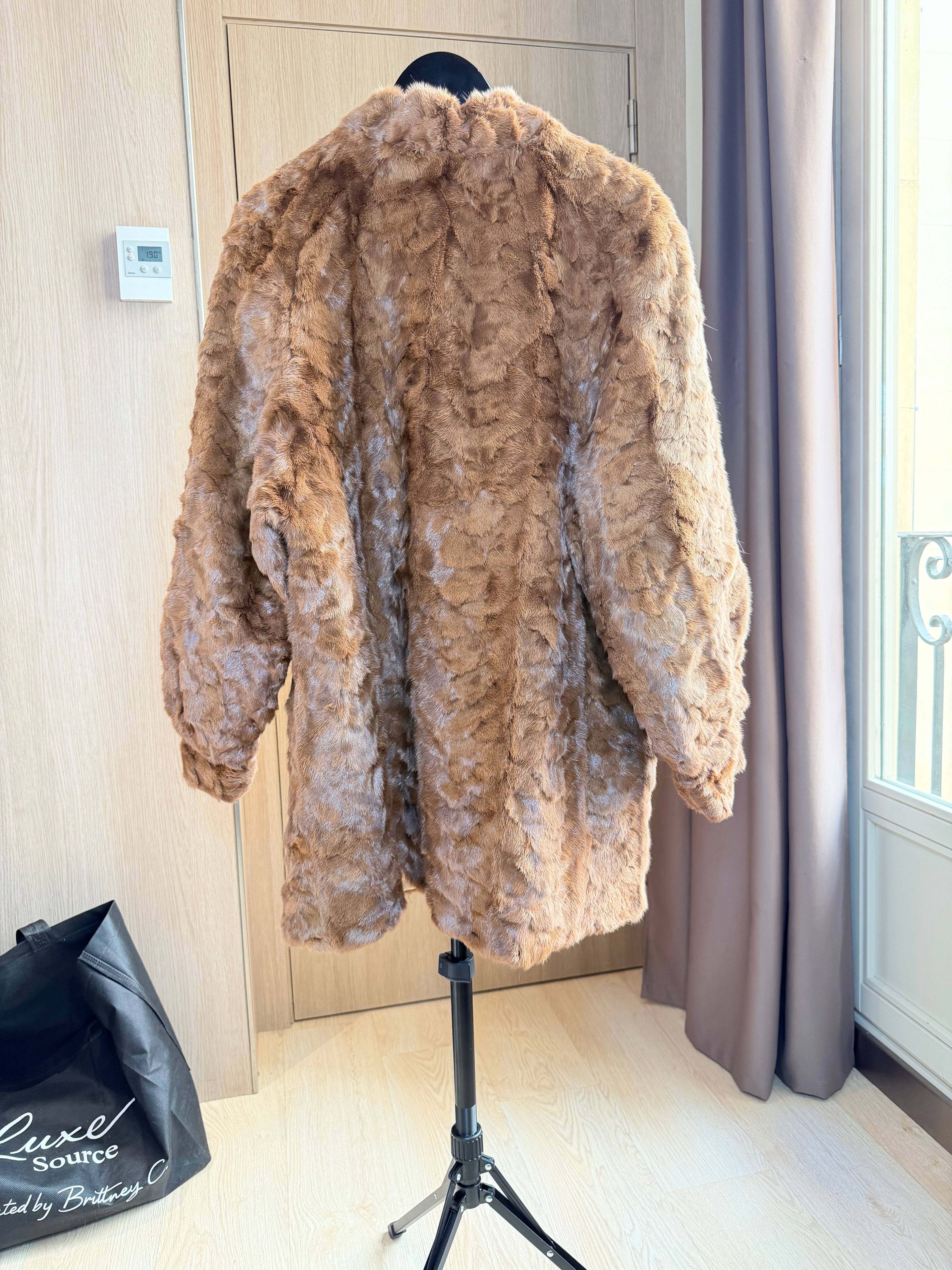 Vintage Tan Persian Lamb Fur Coat - Small- 025