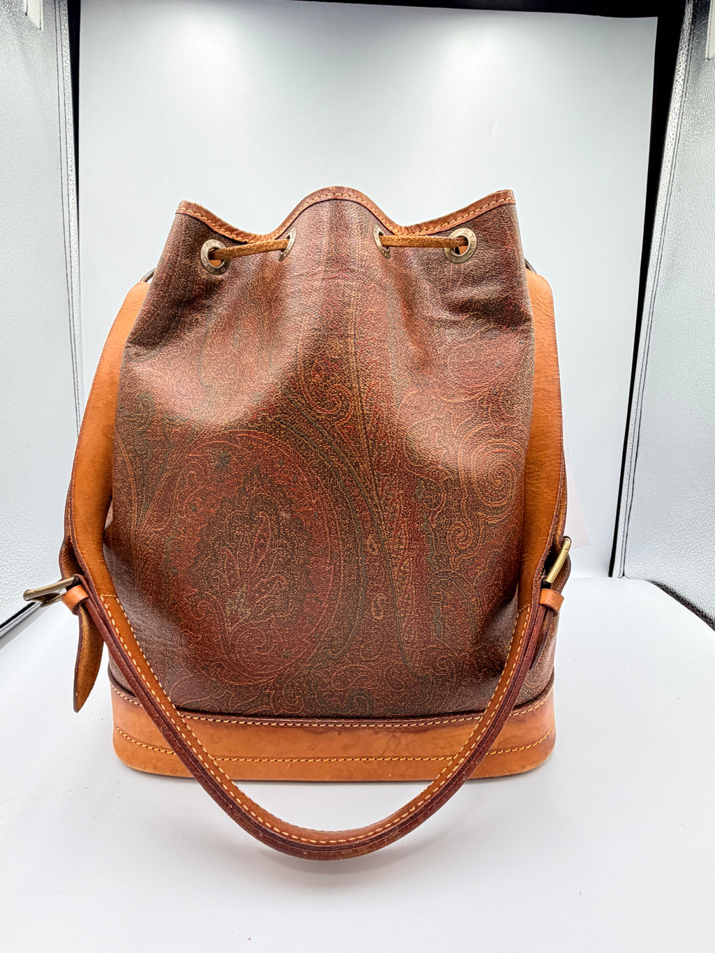 Etro Paisley Drawstring Bucket Bag
