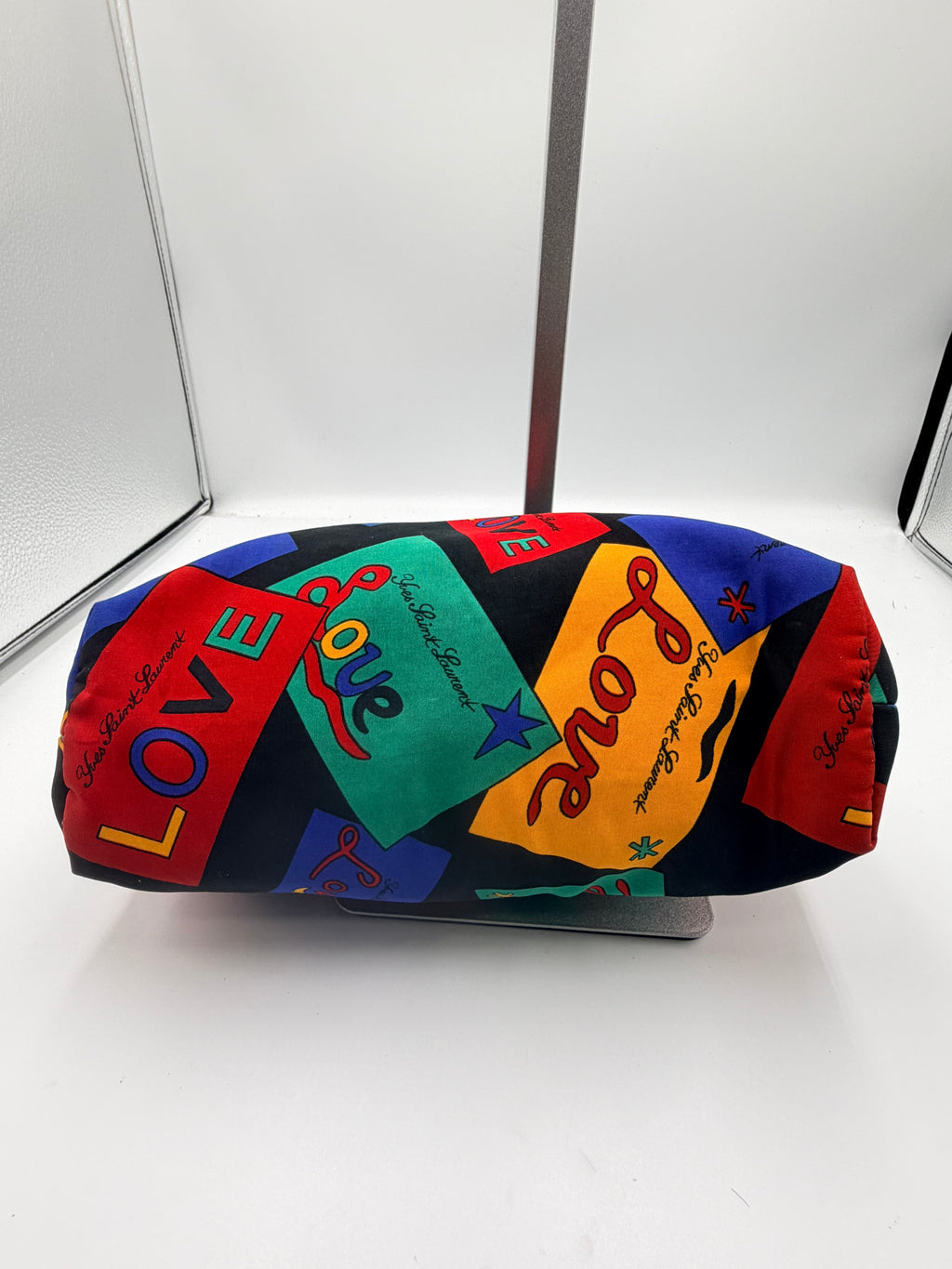 Yves Saint Laurent LOVE Print Multicolor Pouch Bag