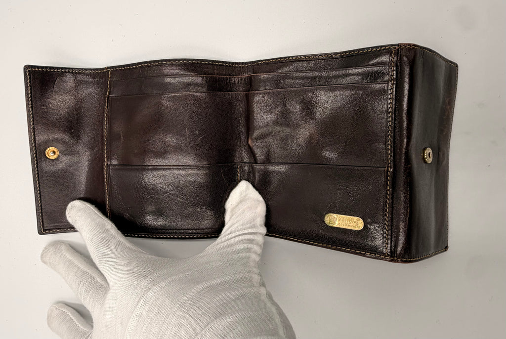 Fendi Zucca Canvas & Leather Trifold Wallet (Unisex)