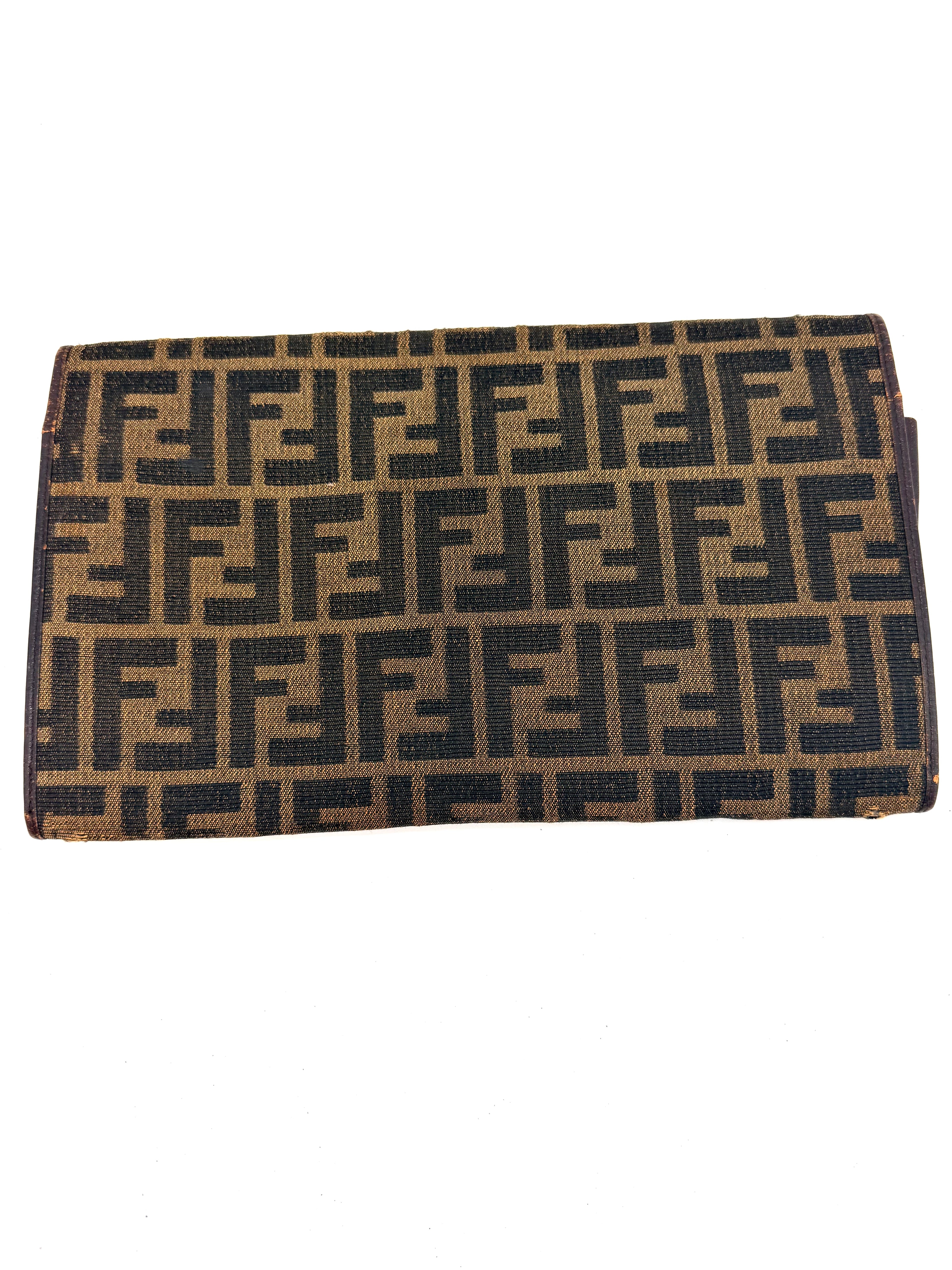 Fendi Zucca Canvas Clutch & Document Holder