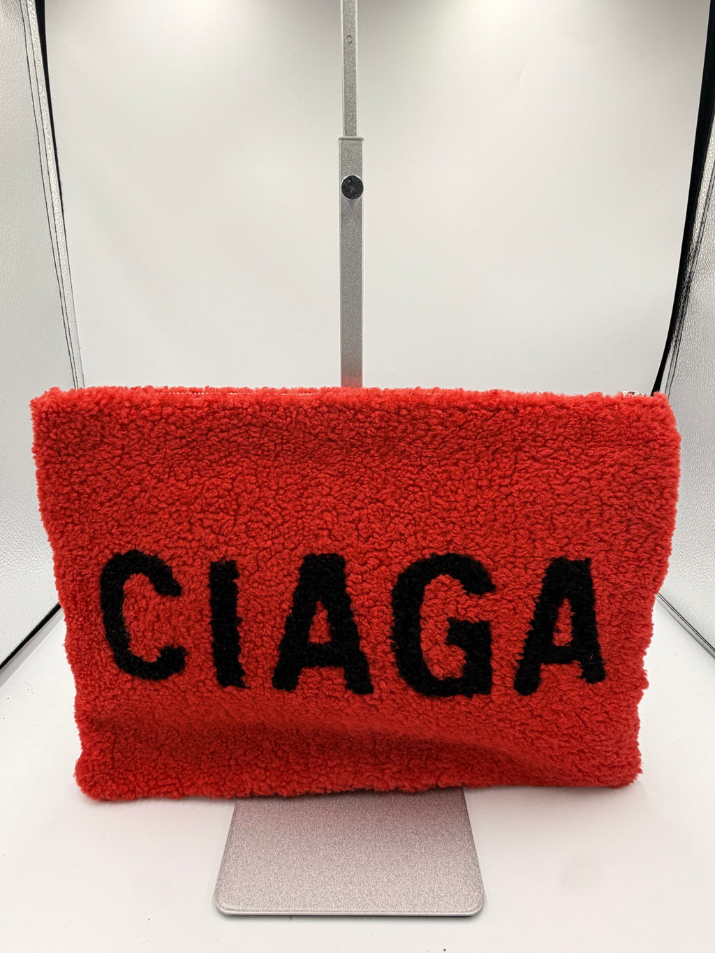Balenciaga Large Shearling Clutch