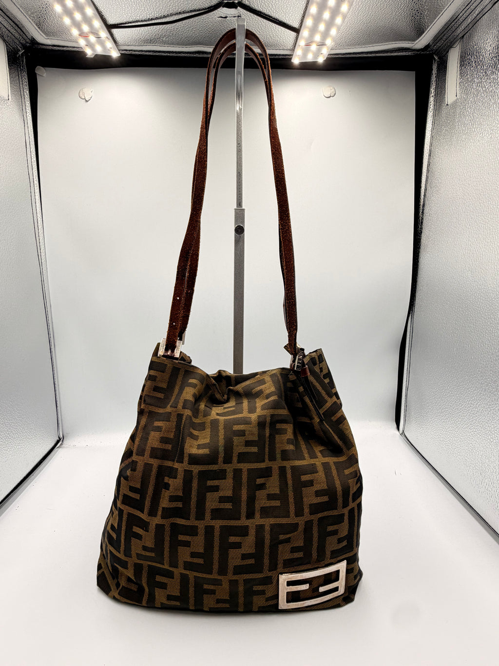 Fendi Vintage Zucca Monogram Shoulder Bag