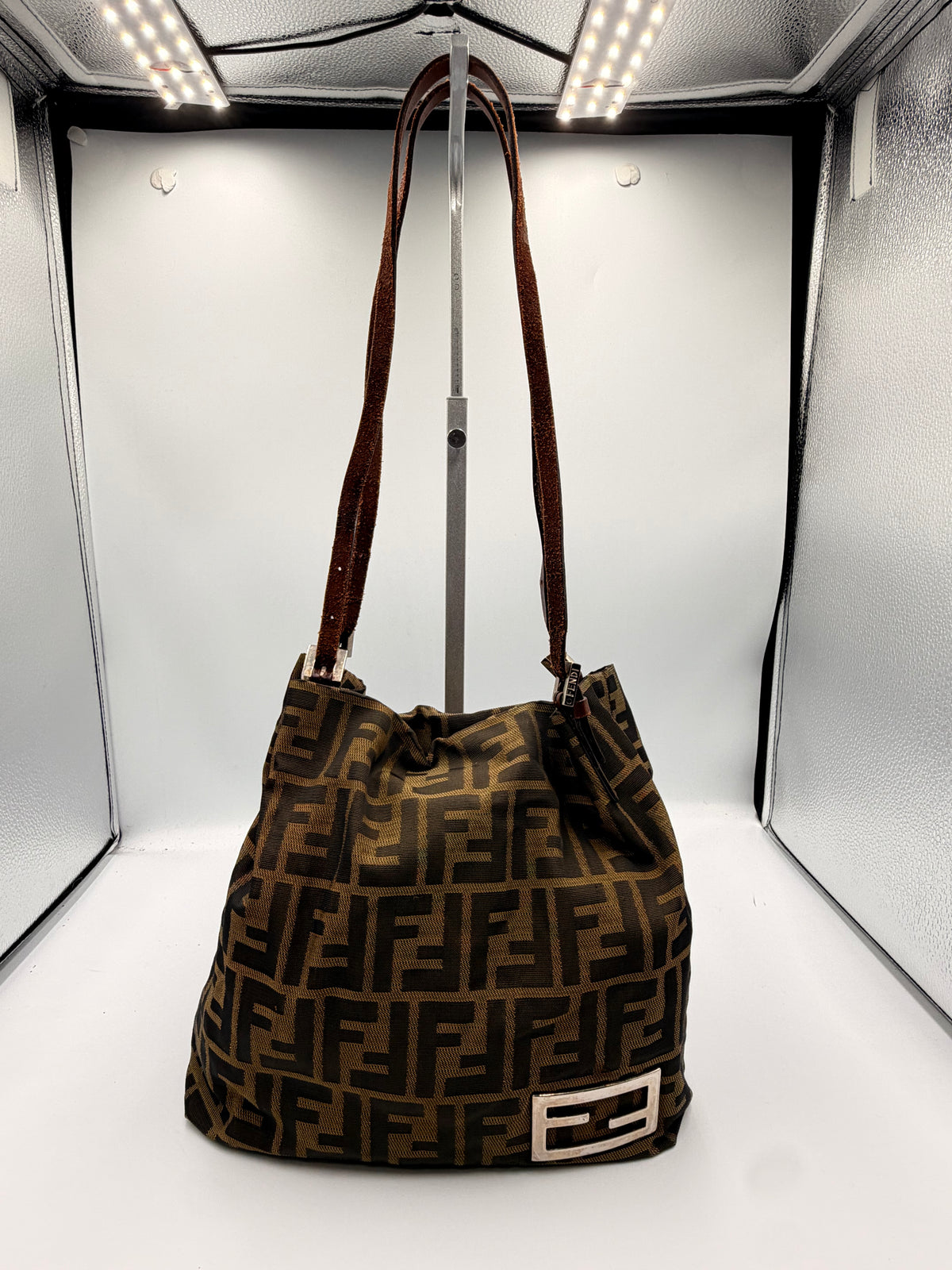 Fendi Vintage Zucca Monogram Shoulder Bag