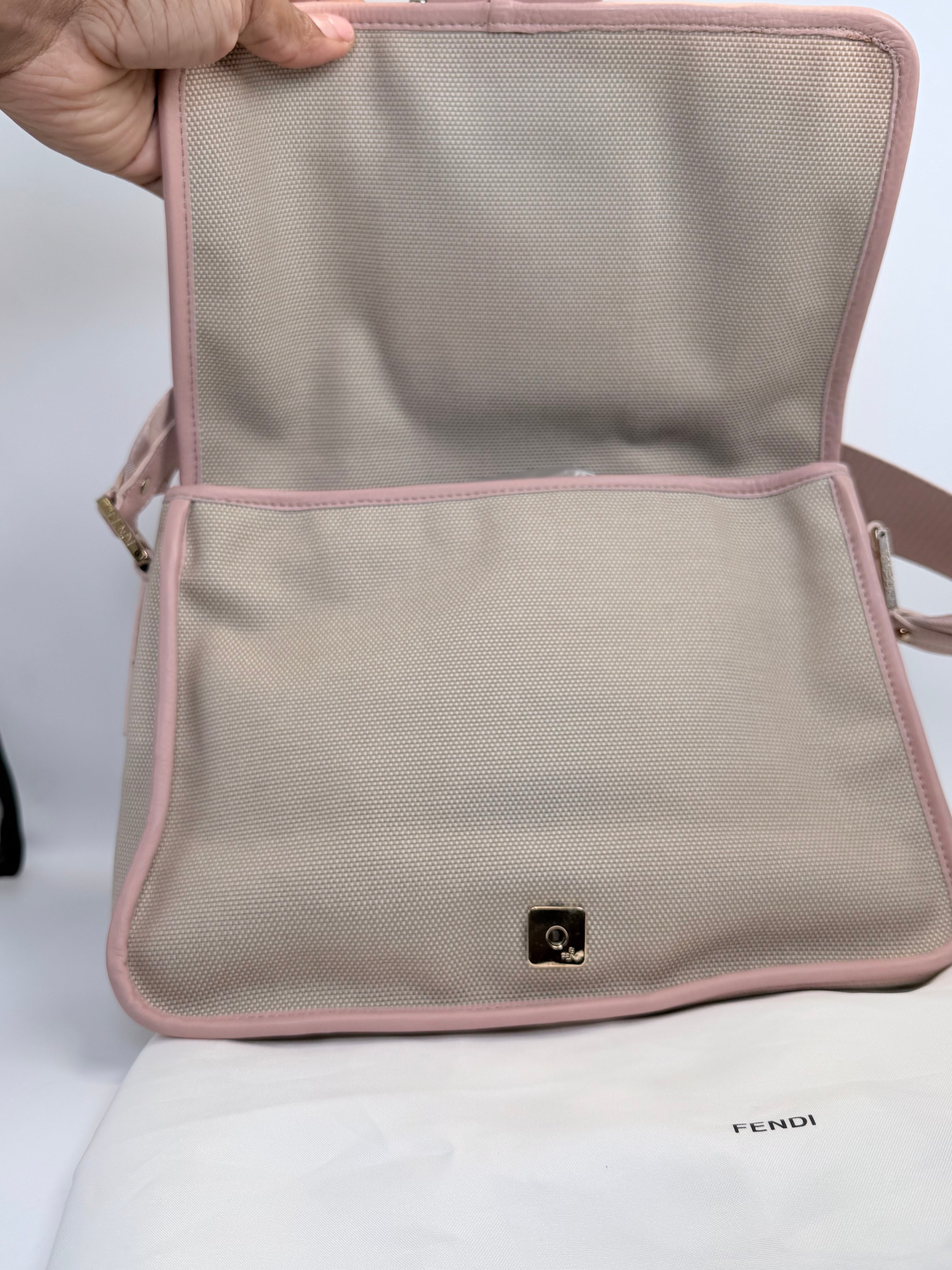 Fendi Canvas & Leather Shoulder – Never Used