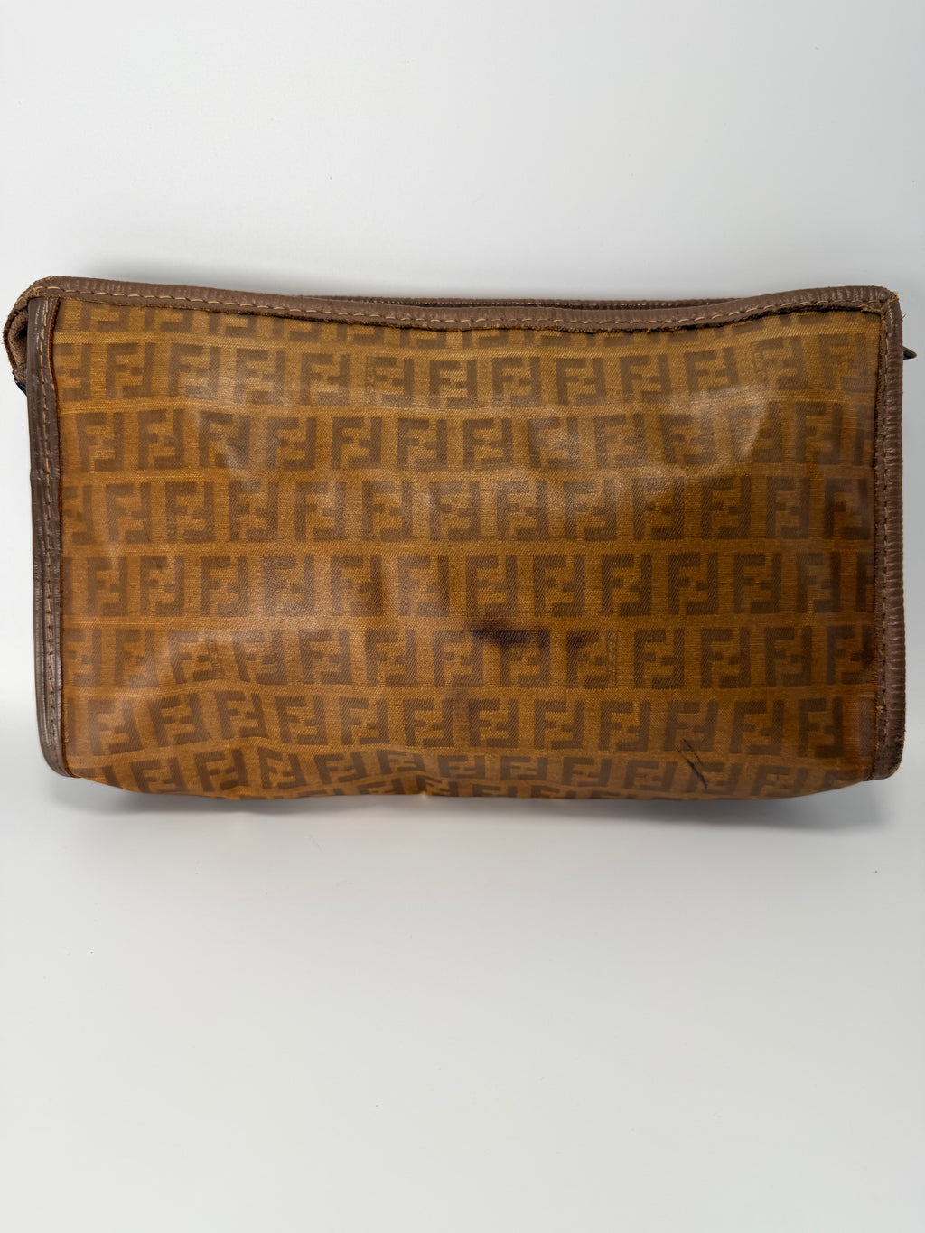 Vintage Fendi Zucca Canvas Pouch / Clutch