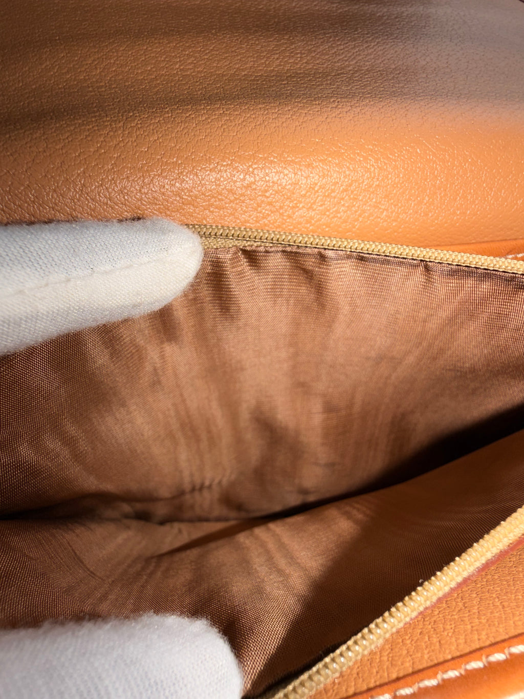 Celine Macadam Canvas Shoulder Bag (Beige/Tan)