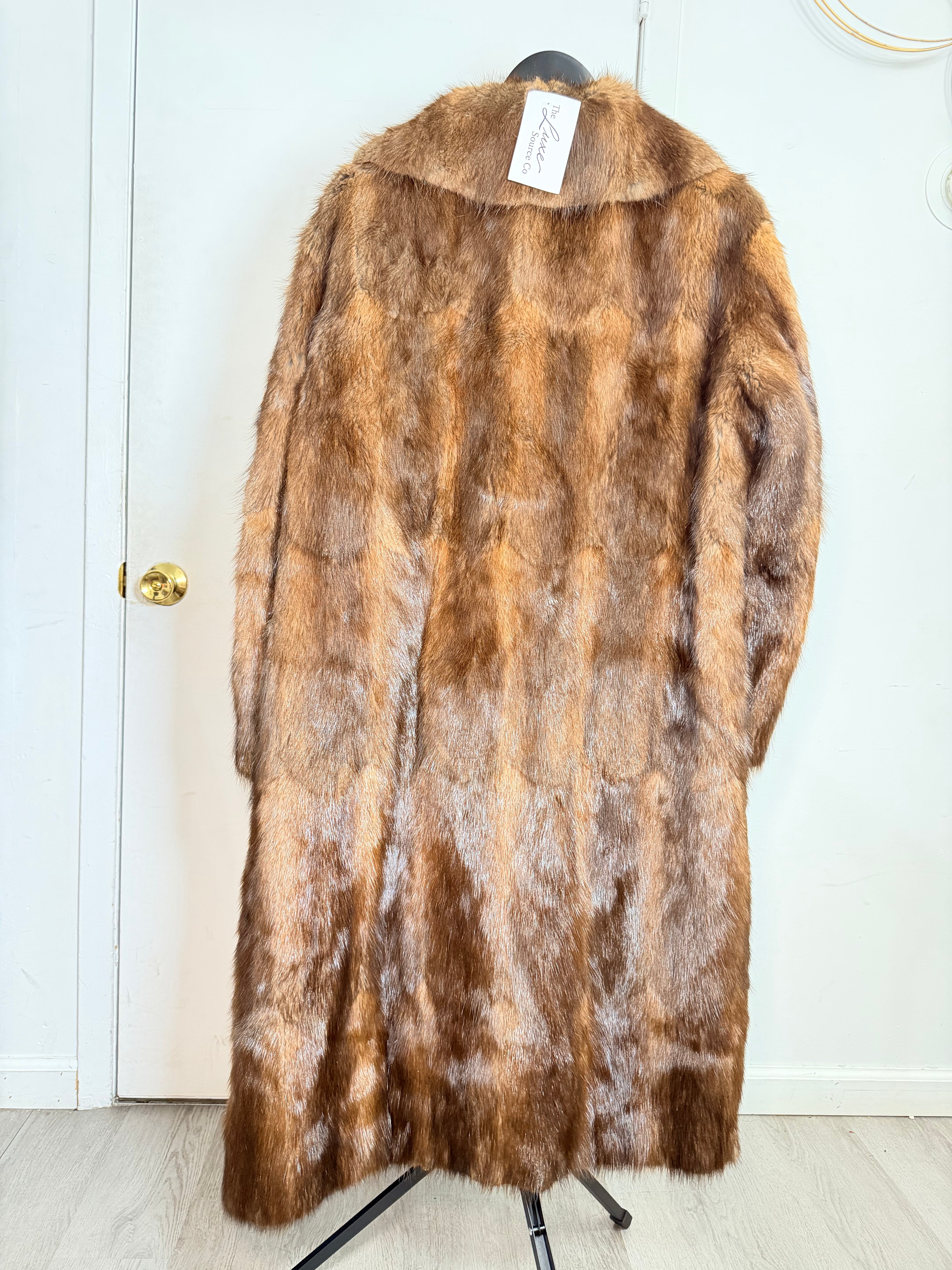 Vintage Brown Mink Fur Coat – Small 015