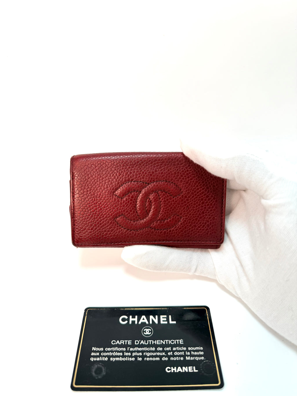 Chanel Card Holder and Key Wallet - Red (with authenticity card)