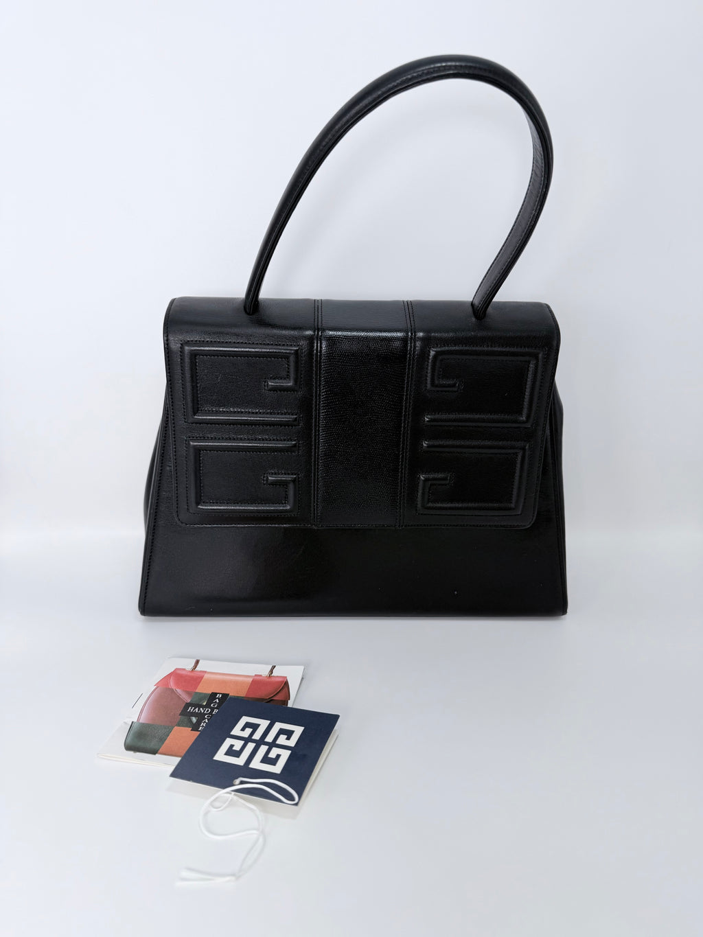 Rare Givenchy Lizard-Embossed Top Handle Bag