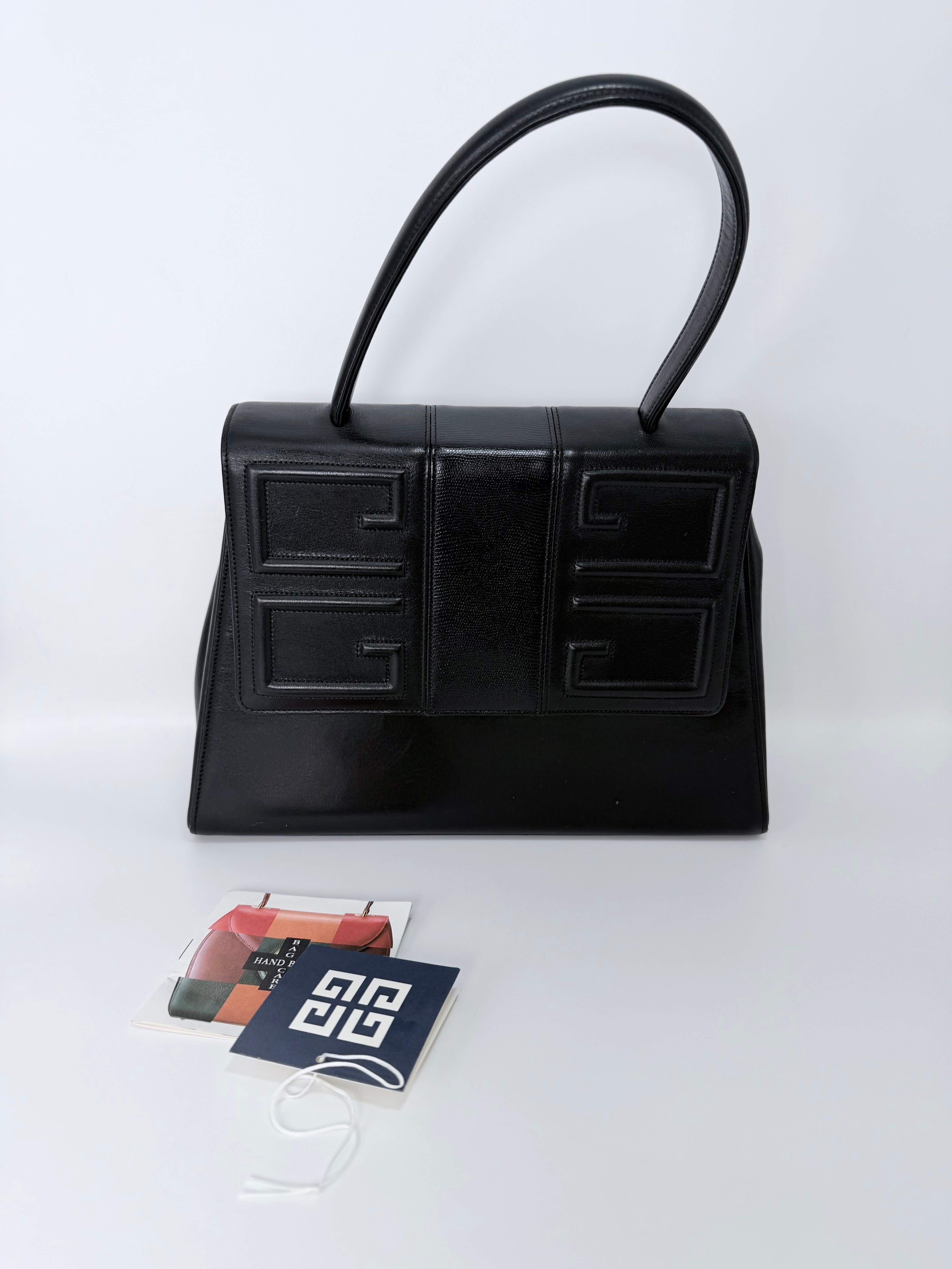 Rare Givenchy Lizard-Embossed Top Handle Bag