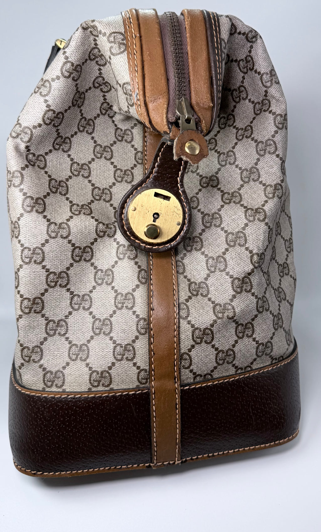 Gucci Vintage Bag – Brown Leather & Monogram