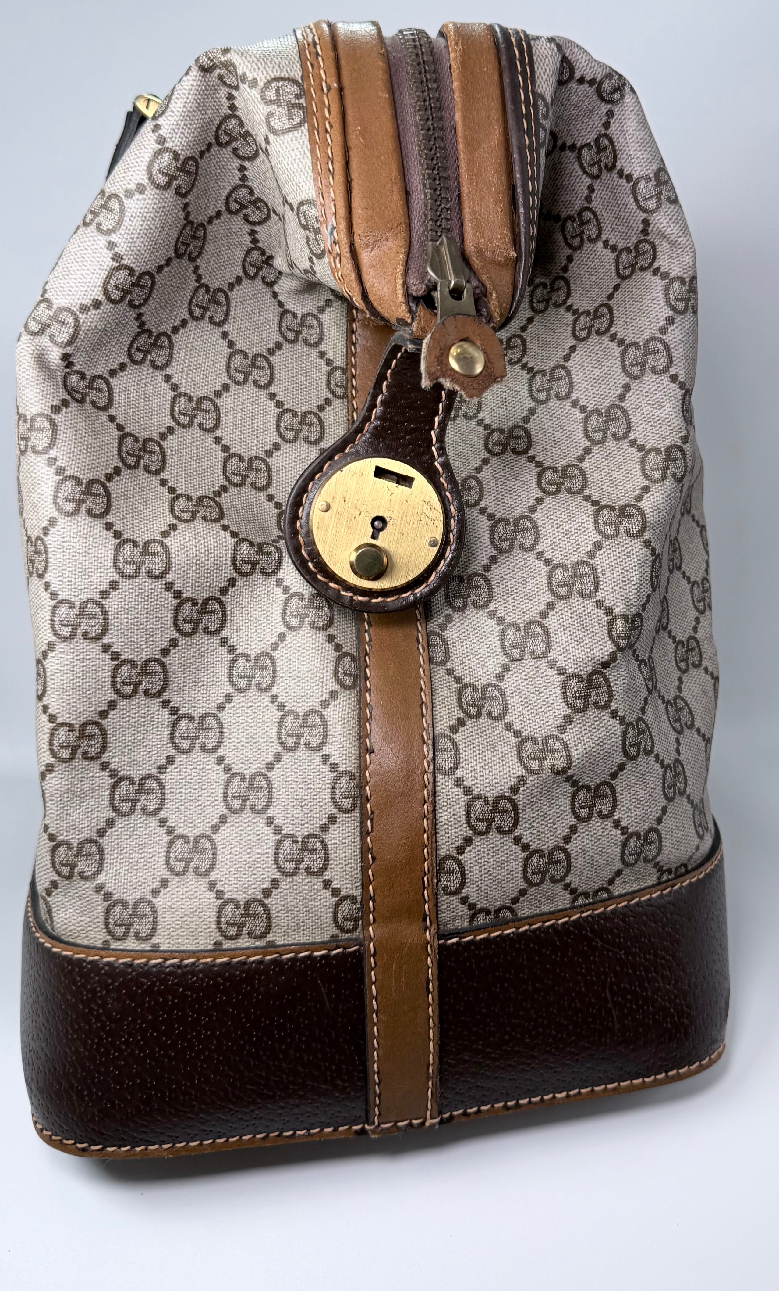 Gucci Vintage Bag – Brown Leather & Monogram