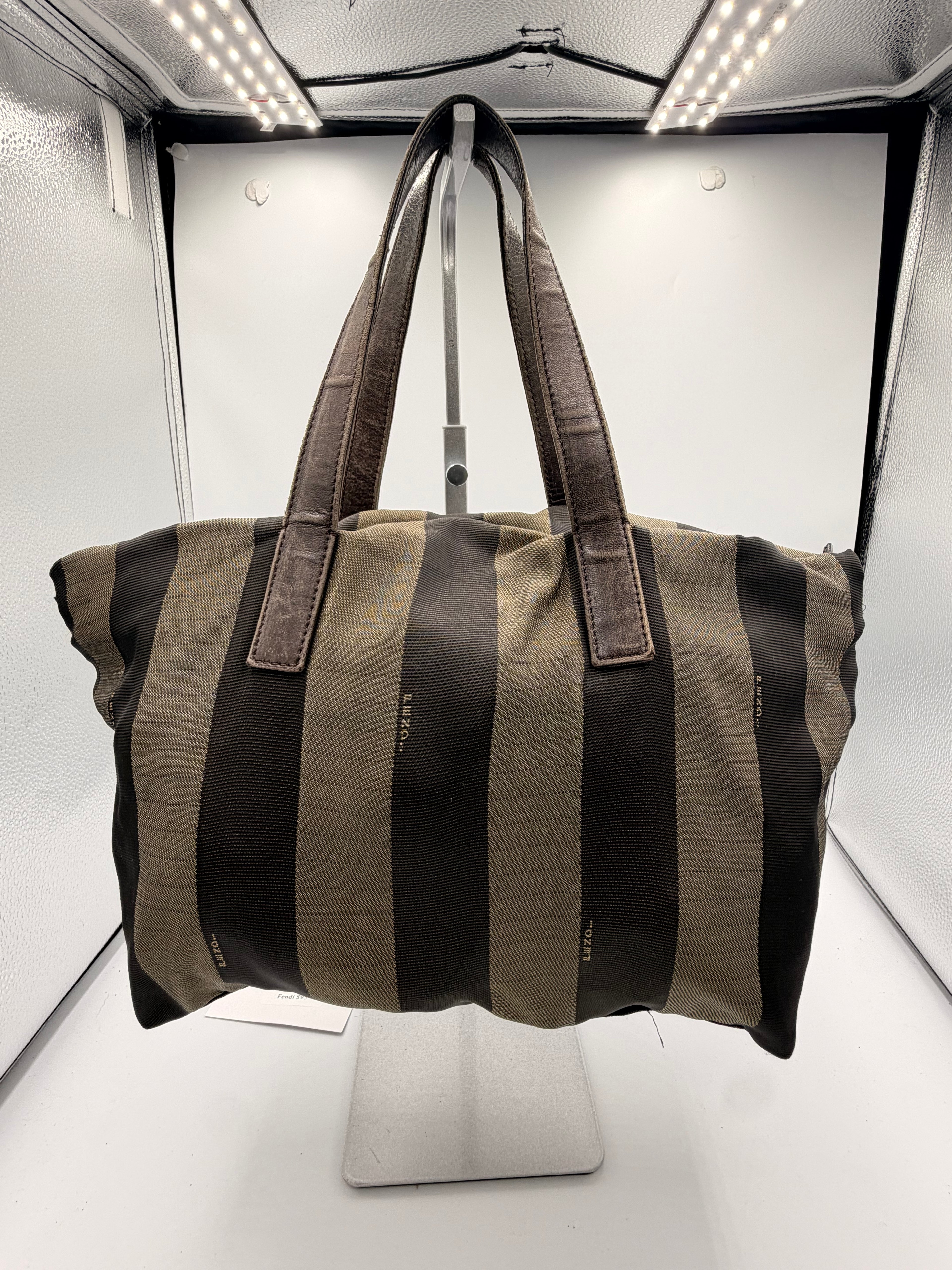 Fendi Pequin Stripe Tote Bag