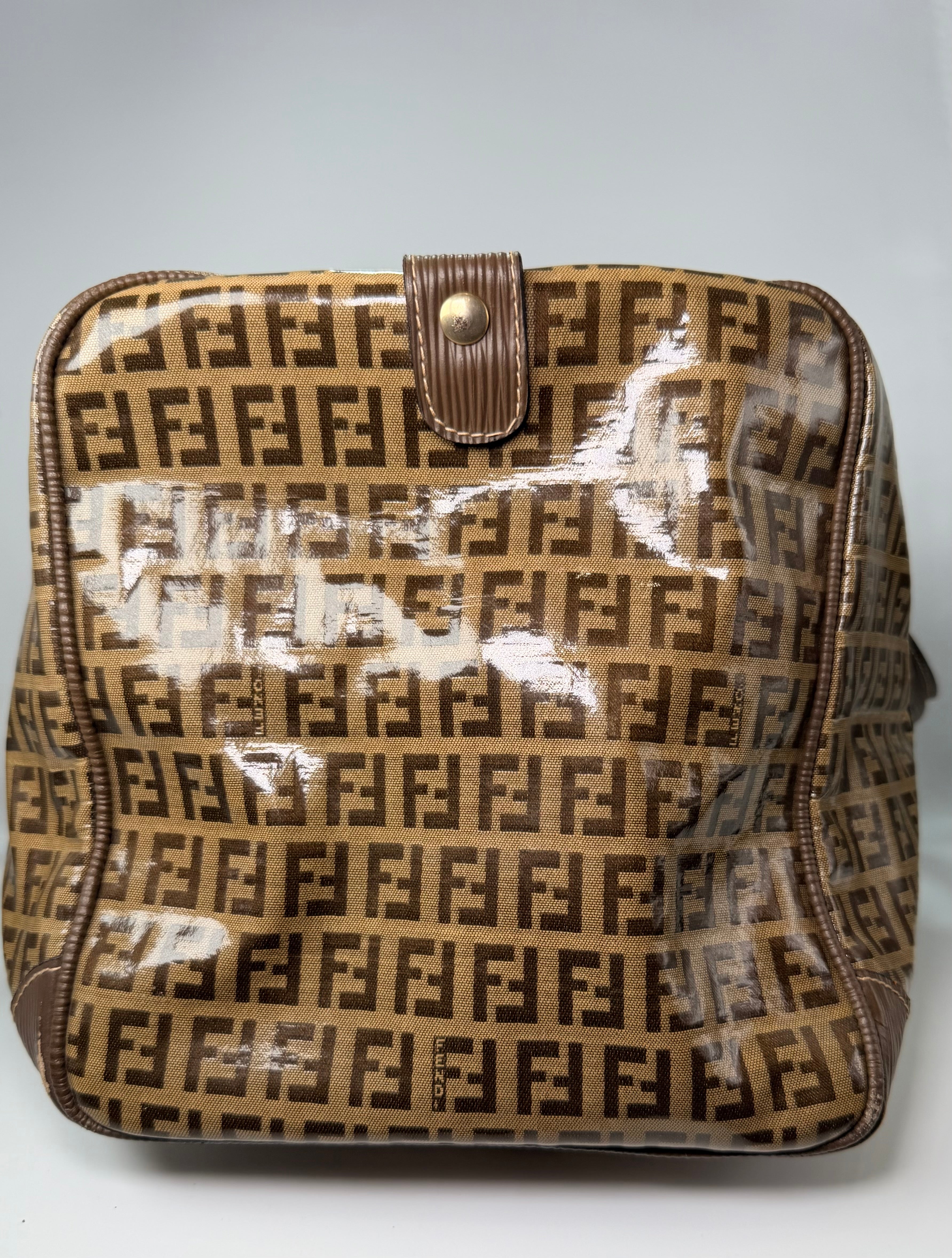 Fendi Coated Canvas Boston Bag