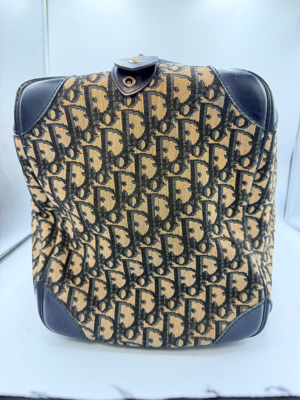 Christian Dior Trotter Monogram Boston Travel Bag – Navy
