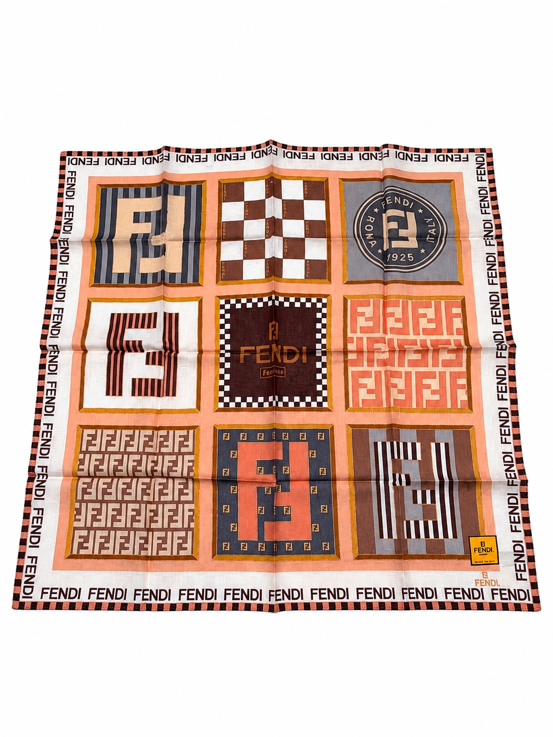 Fendi Logo Print Scarf with Tags
