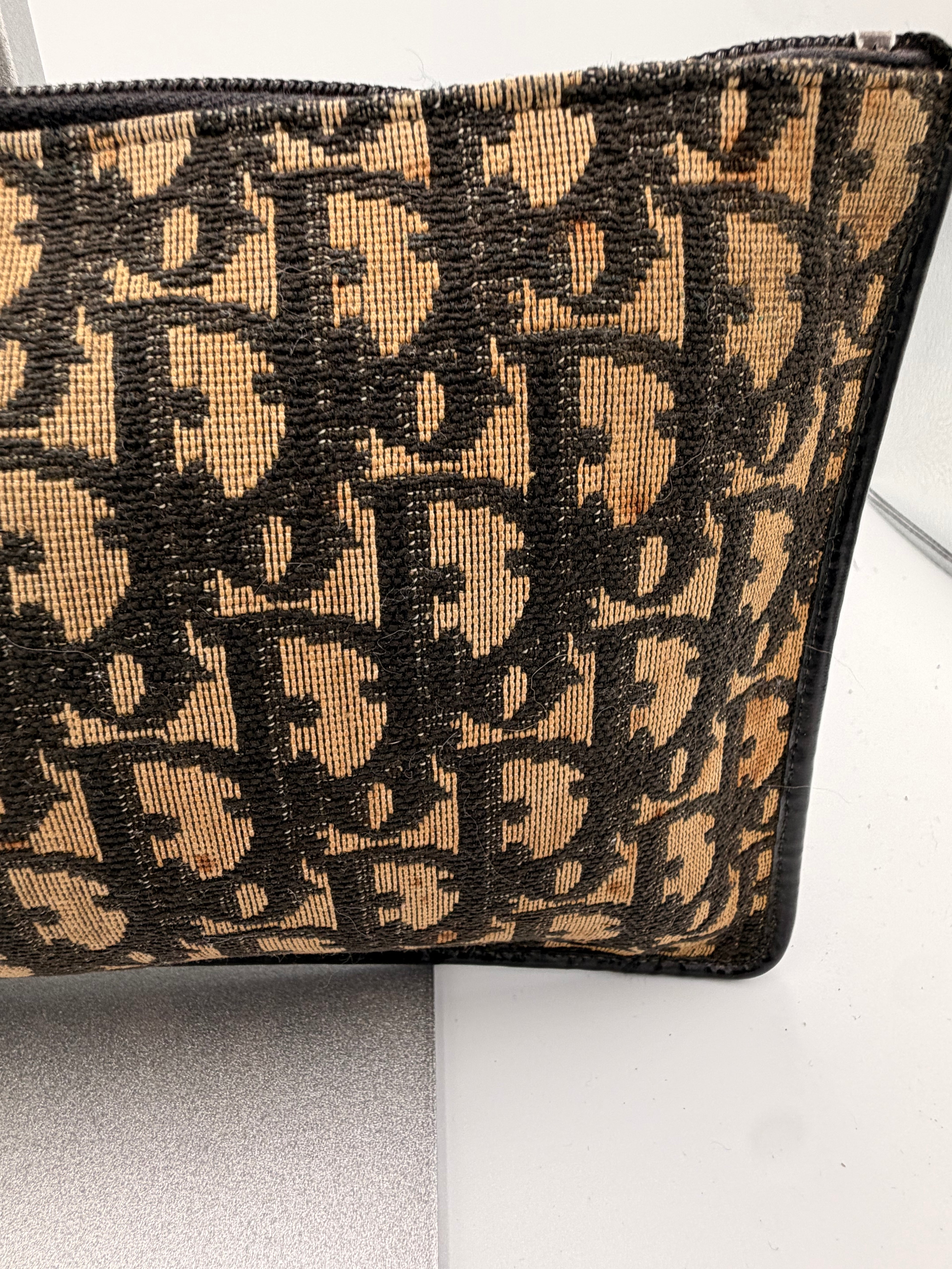 Christian Dior Oblique Monogram Zip Pouch/ Clutch