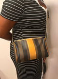 Fendi Pequin Stripe Crossbody Bag