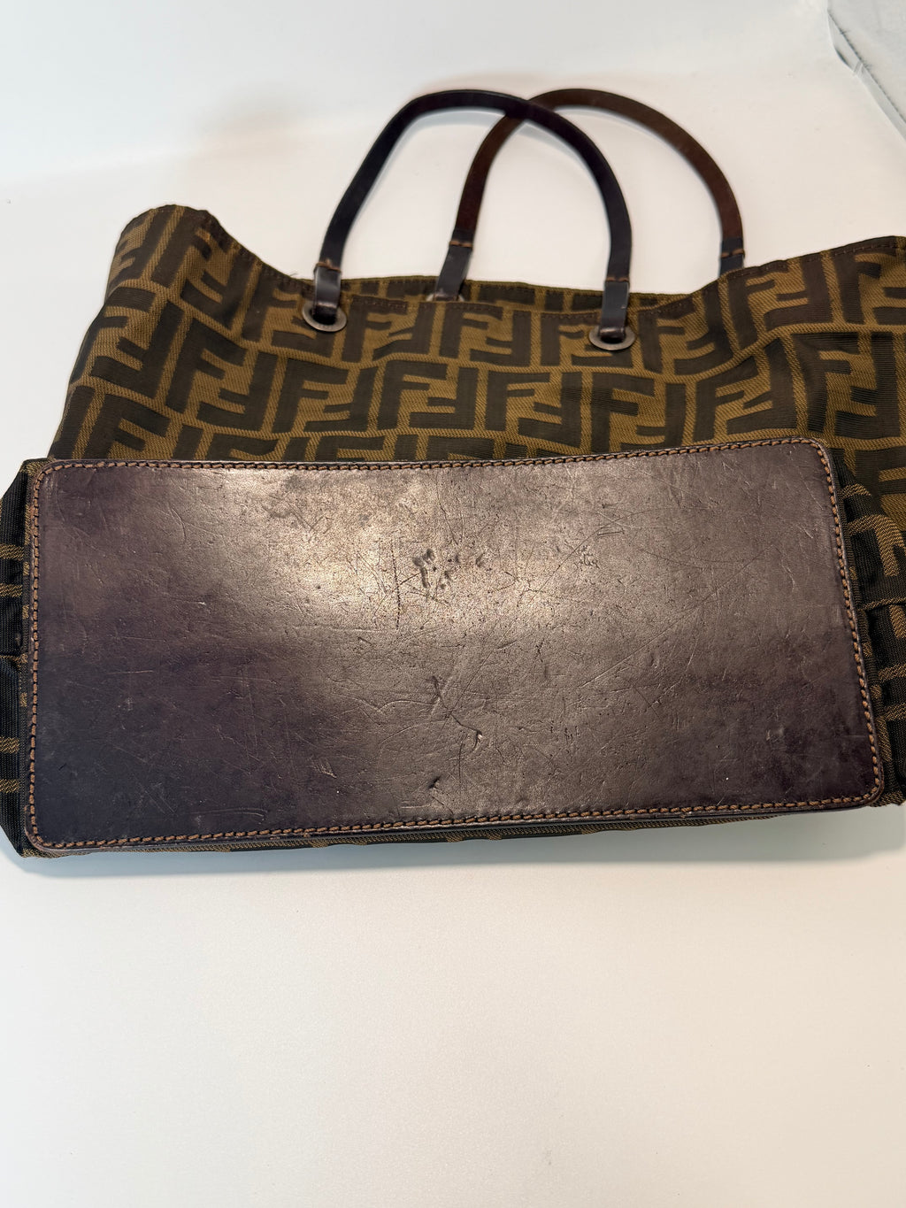 Vintage Fendi Zucca Canvas Tote