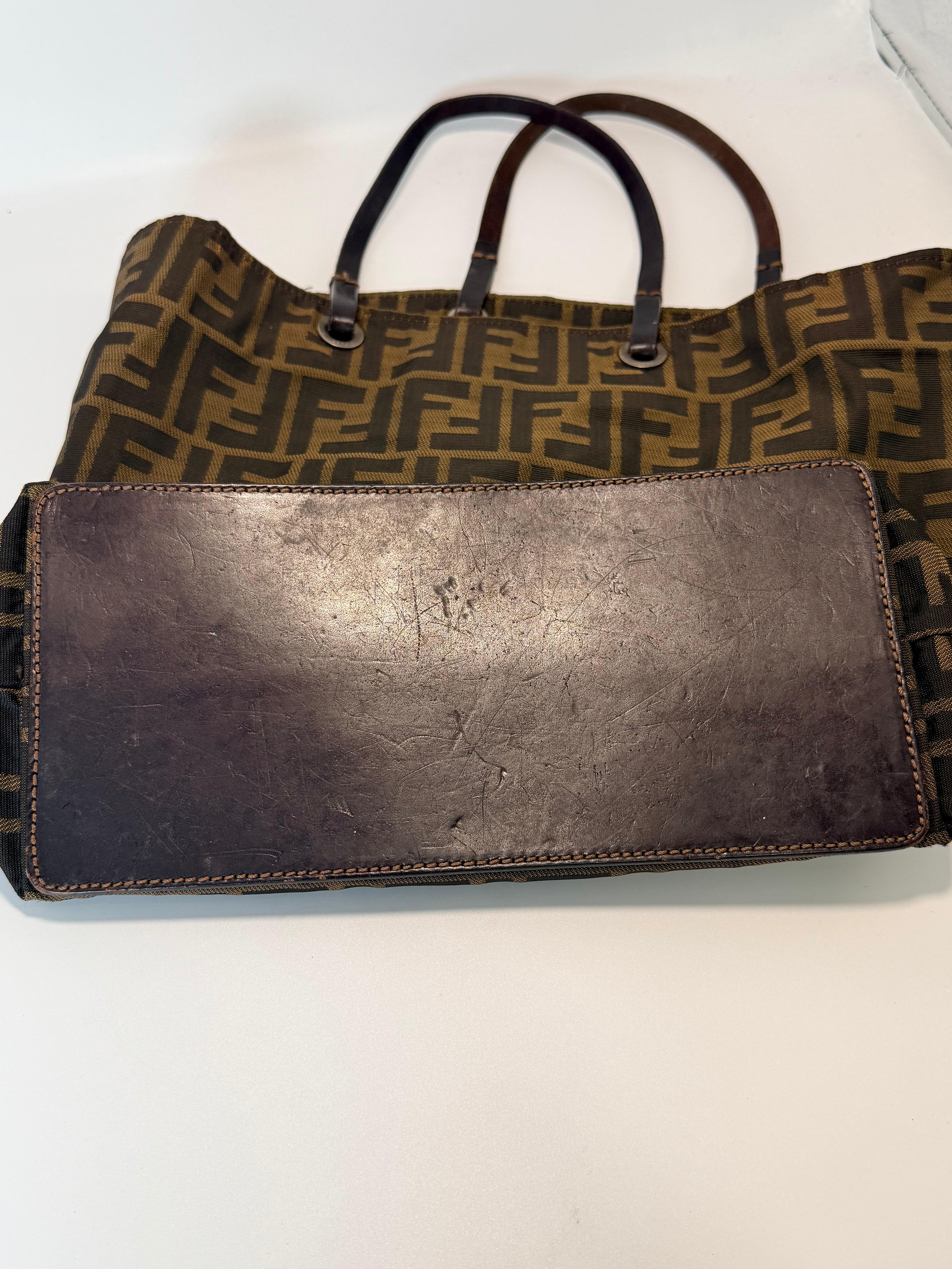 Vintage Fendi Zucca Canvas Tote