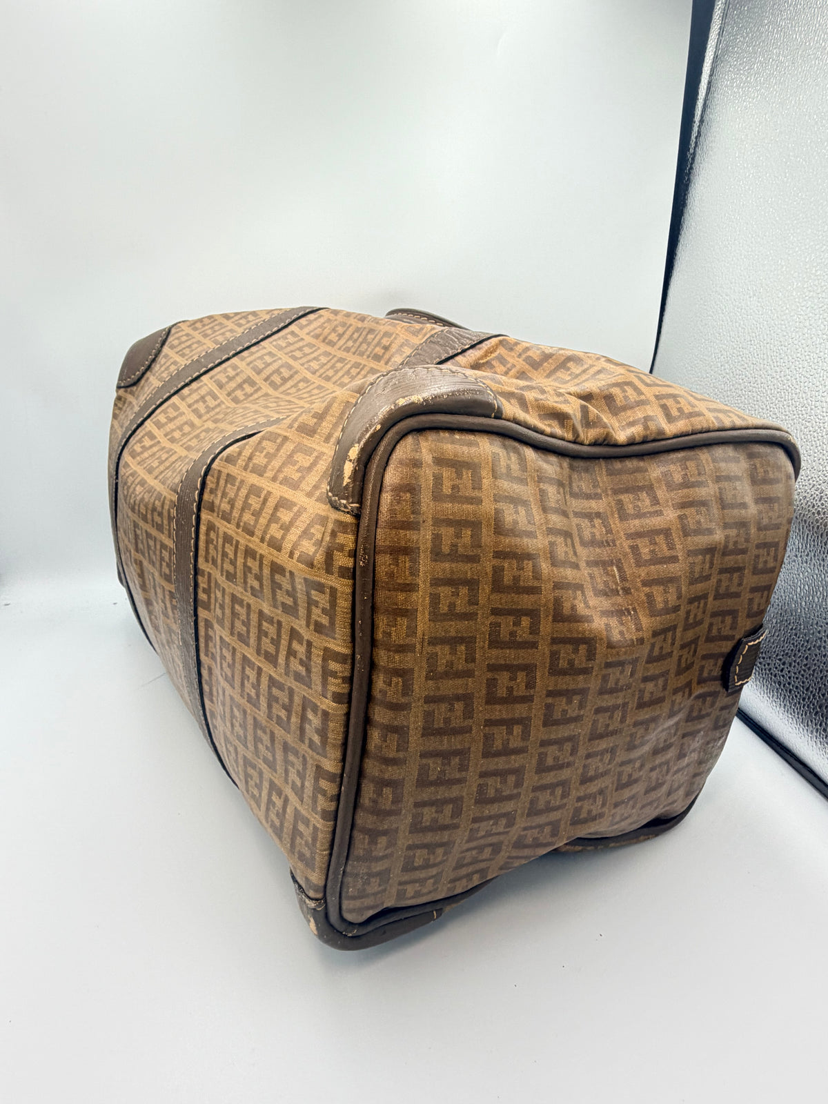 Fendi Vintage Zucca Monogram Boston Bag – Brown