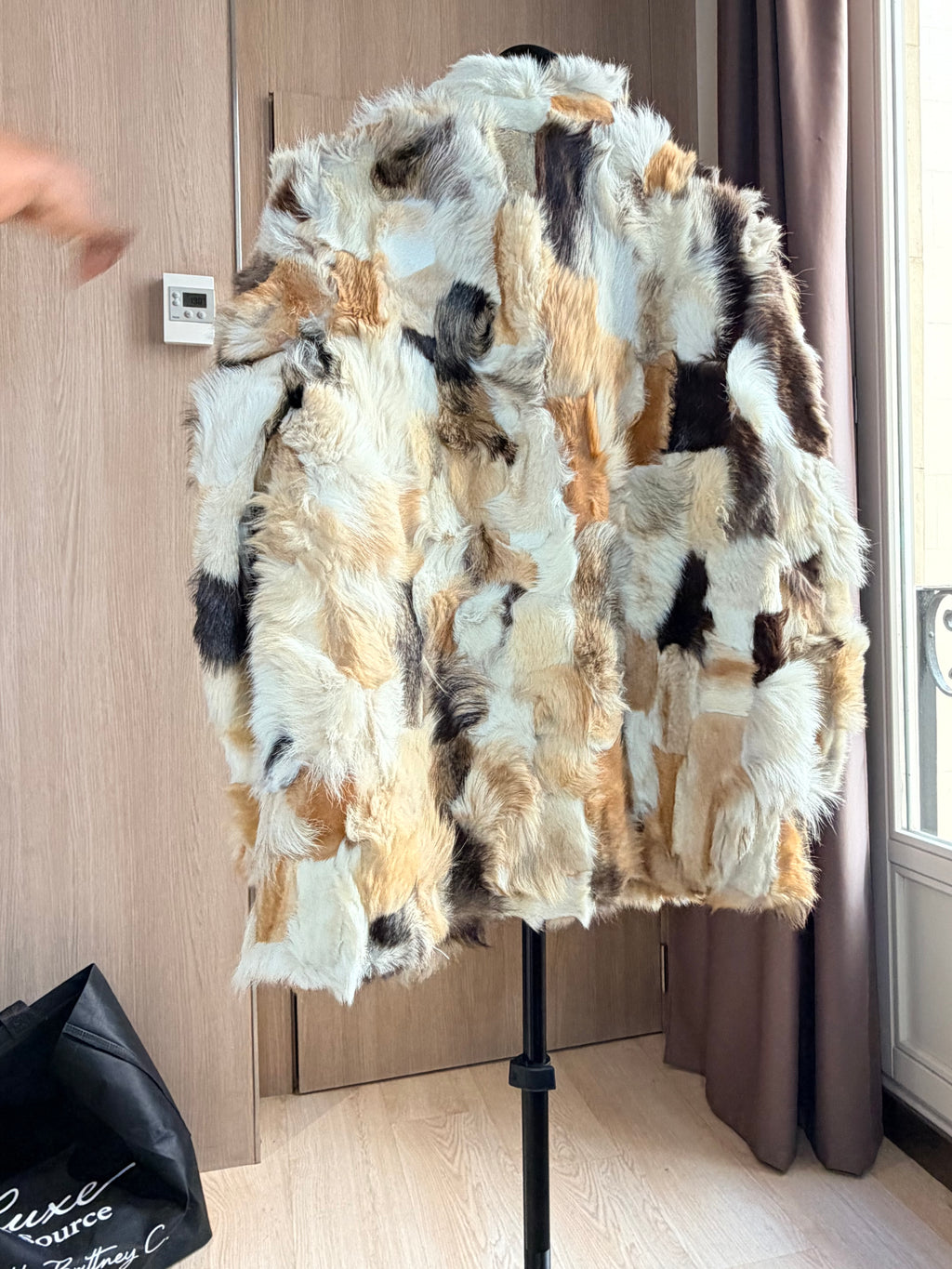Vintage Patchwork Fur Coat – Medium -039