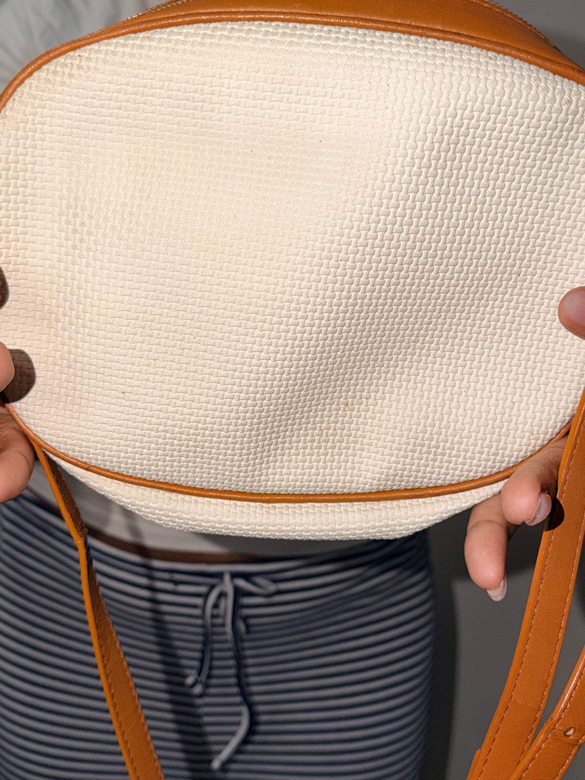 YSL Woven Oval Crossbody Bag