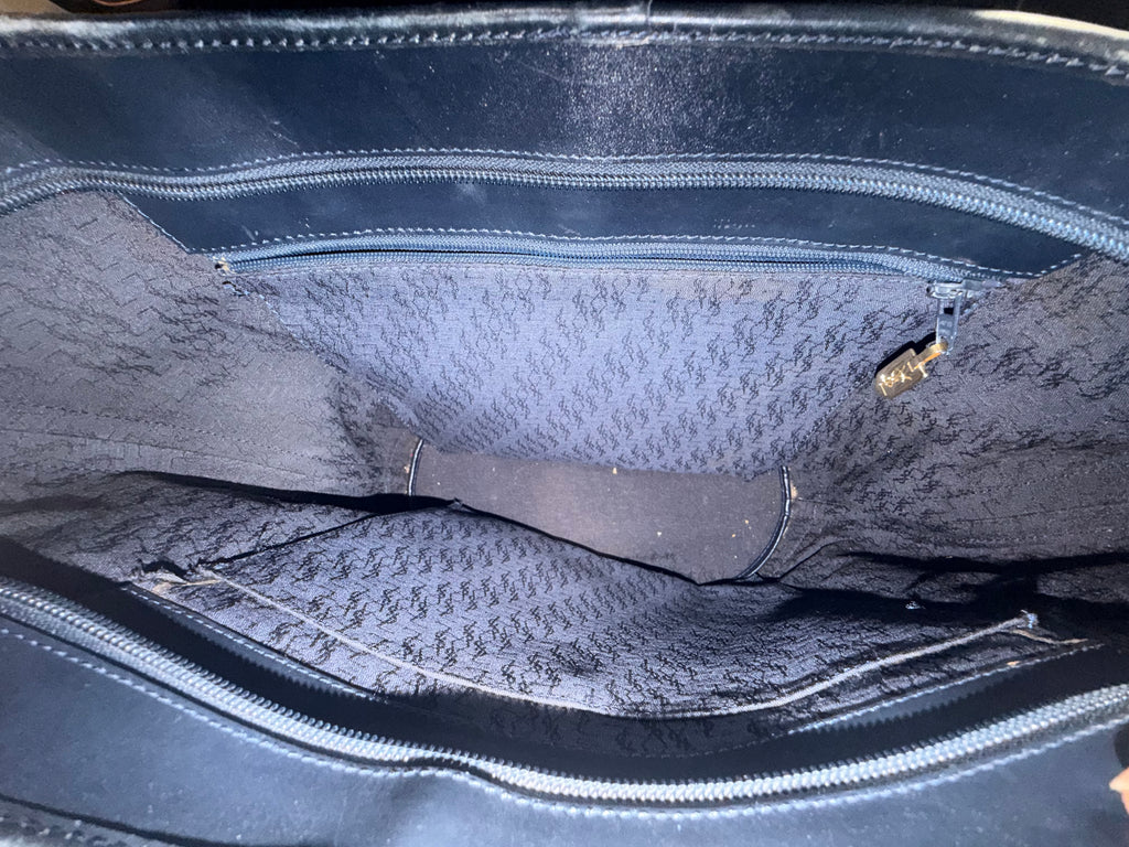 Yves Saint Laurent Woven Bucket Tote Bag