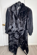 Vintage Black Mink & Suede Coat – Large 036