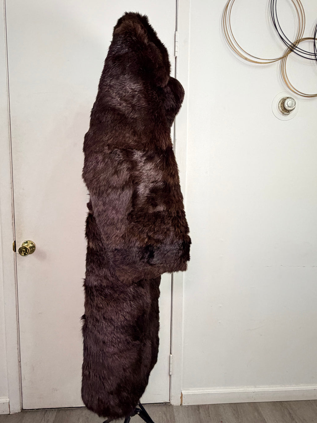 Vintage Mink Fur Coat – Chocolate Brown (Medium)