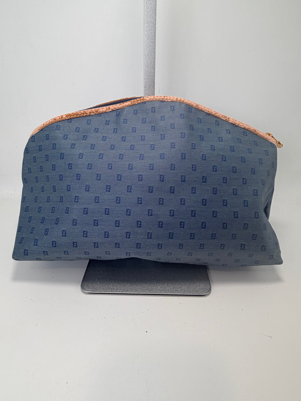 Fendi Blue FF Monogram Cosmetic Pouch