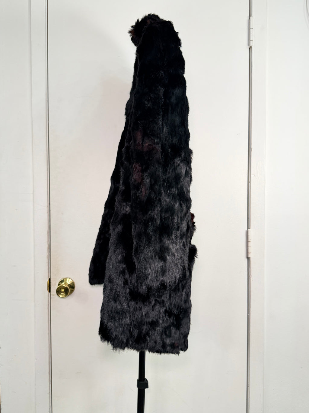 Vintage Rabbit Fur Coat – Jet Black (1X / 2X)