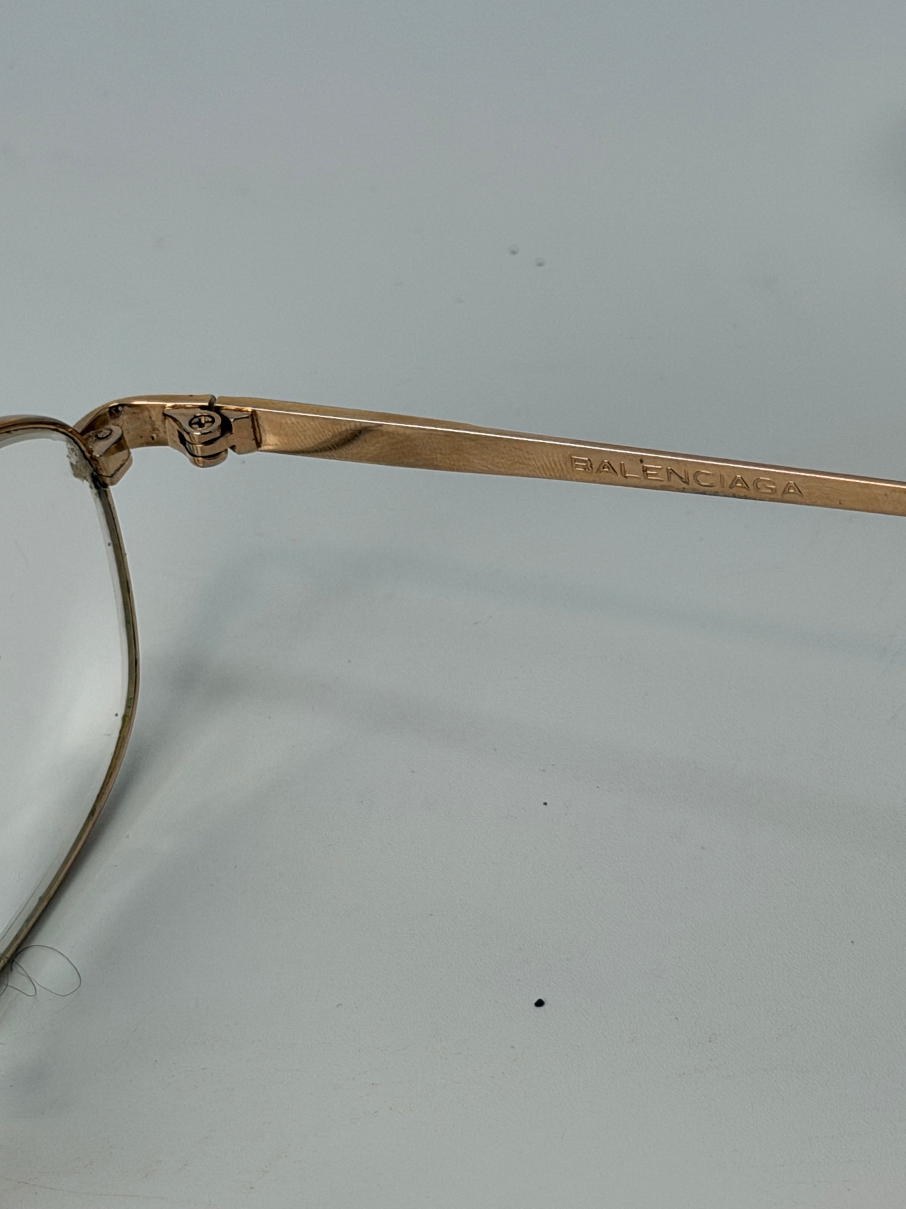 Balenciaga Gold-Tone Optical Frames