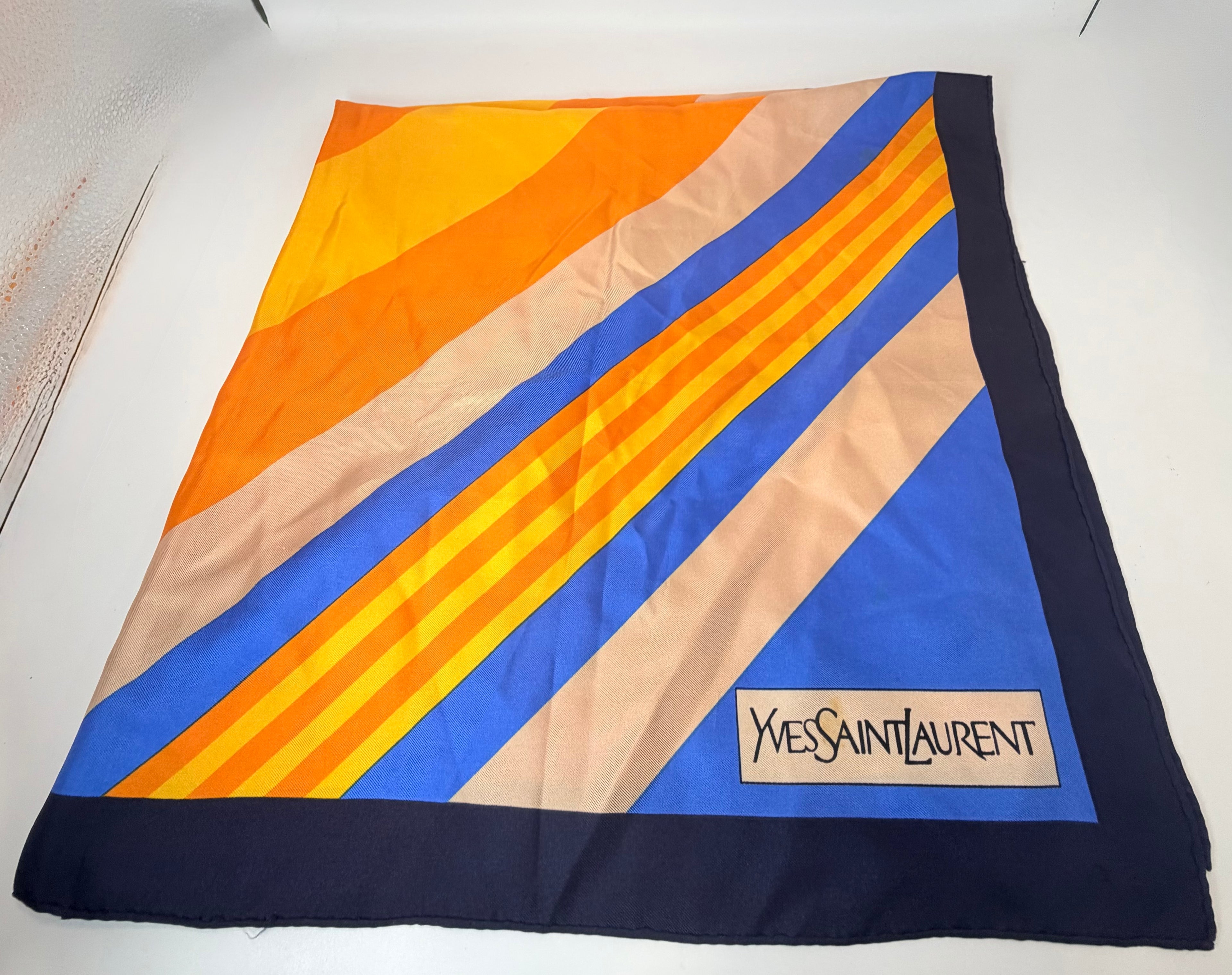 Yves Saint Laurent Geometric Silk Scarf