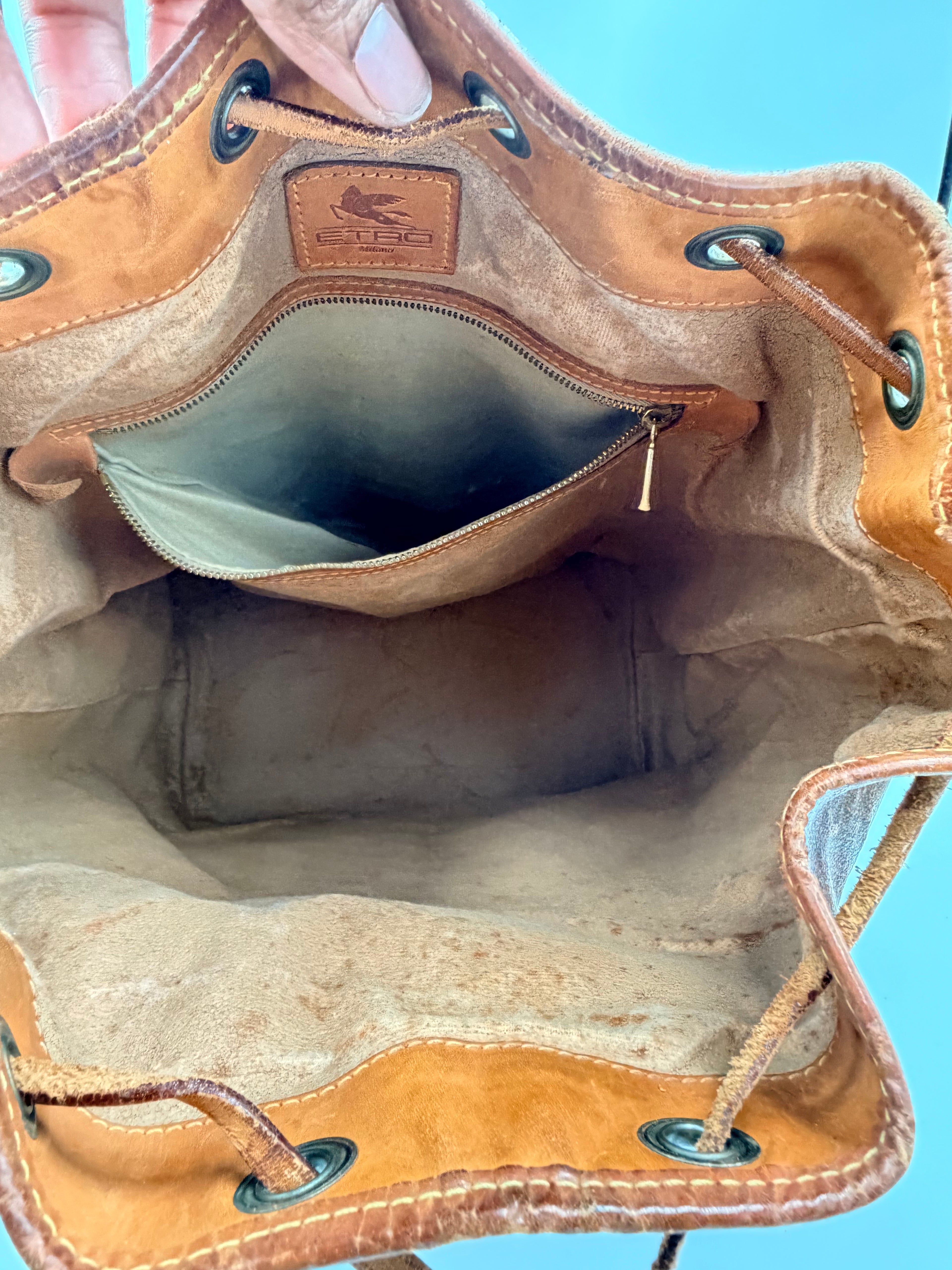 Etro Paisley Drawstring Bucket Bag