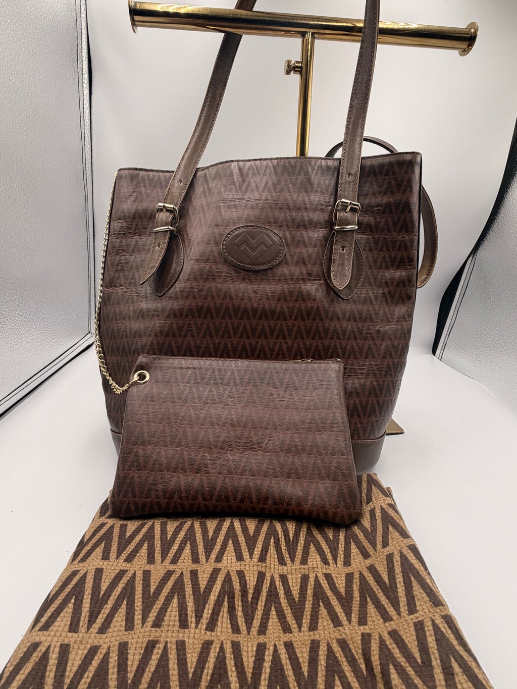 Valentino Garavani Monogram Bucket Tote with Matching Pouch & Dustbag