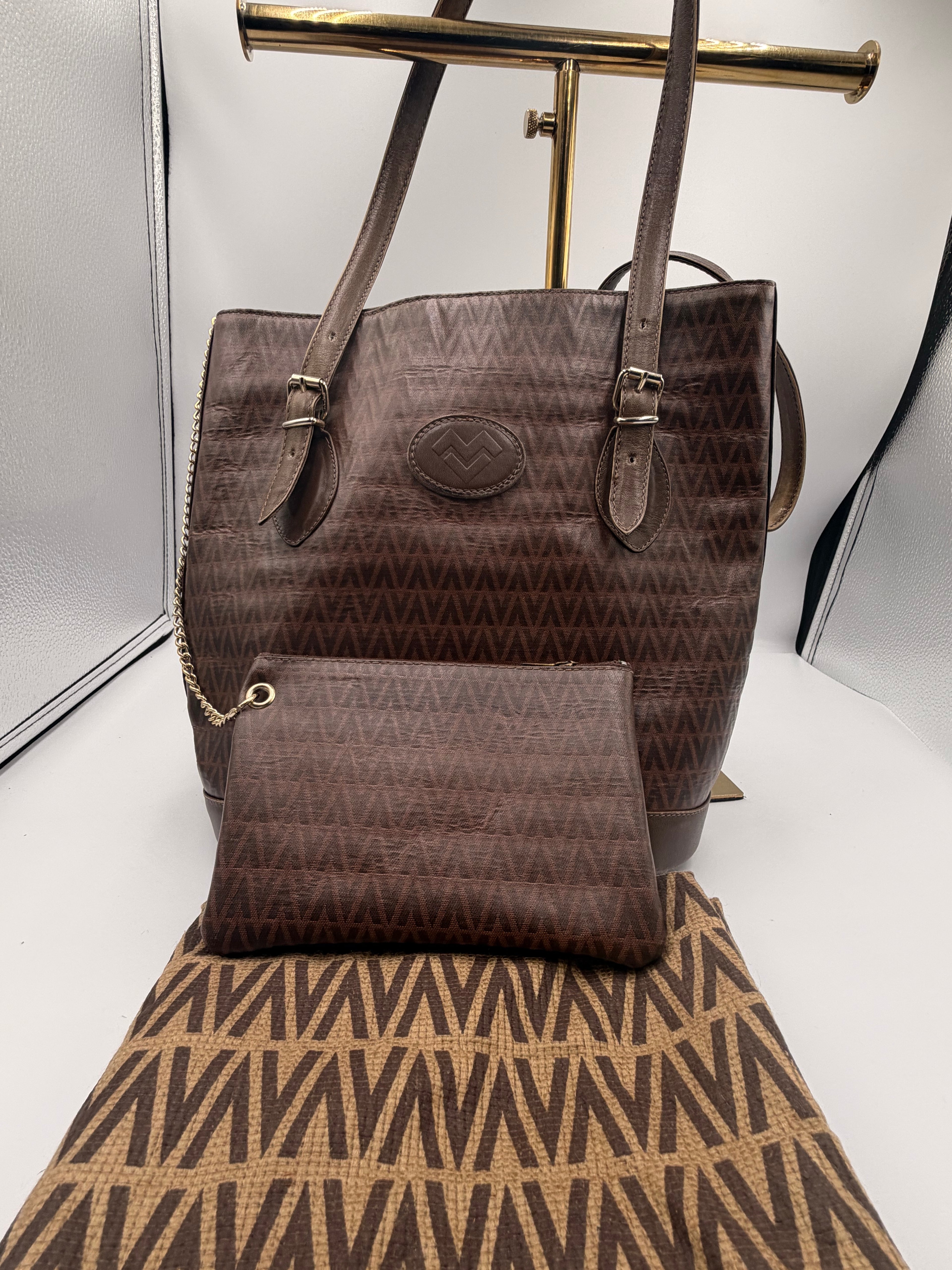Valentino Garavani Monogram Bucket Tote with Matching Pouch & Dustbag