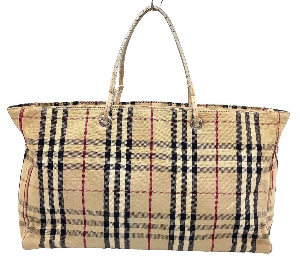 Burberry Nova Check Canvas Tote Bag
